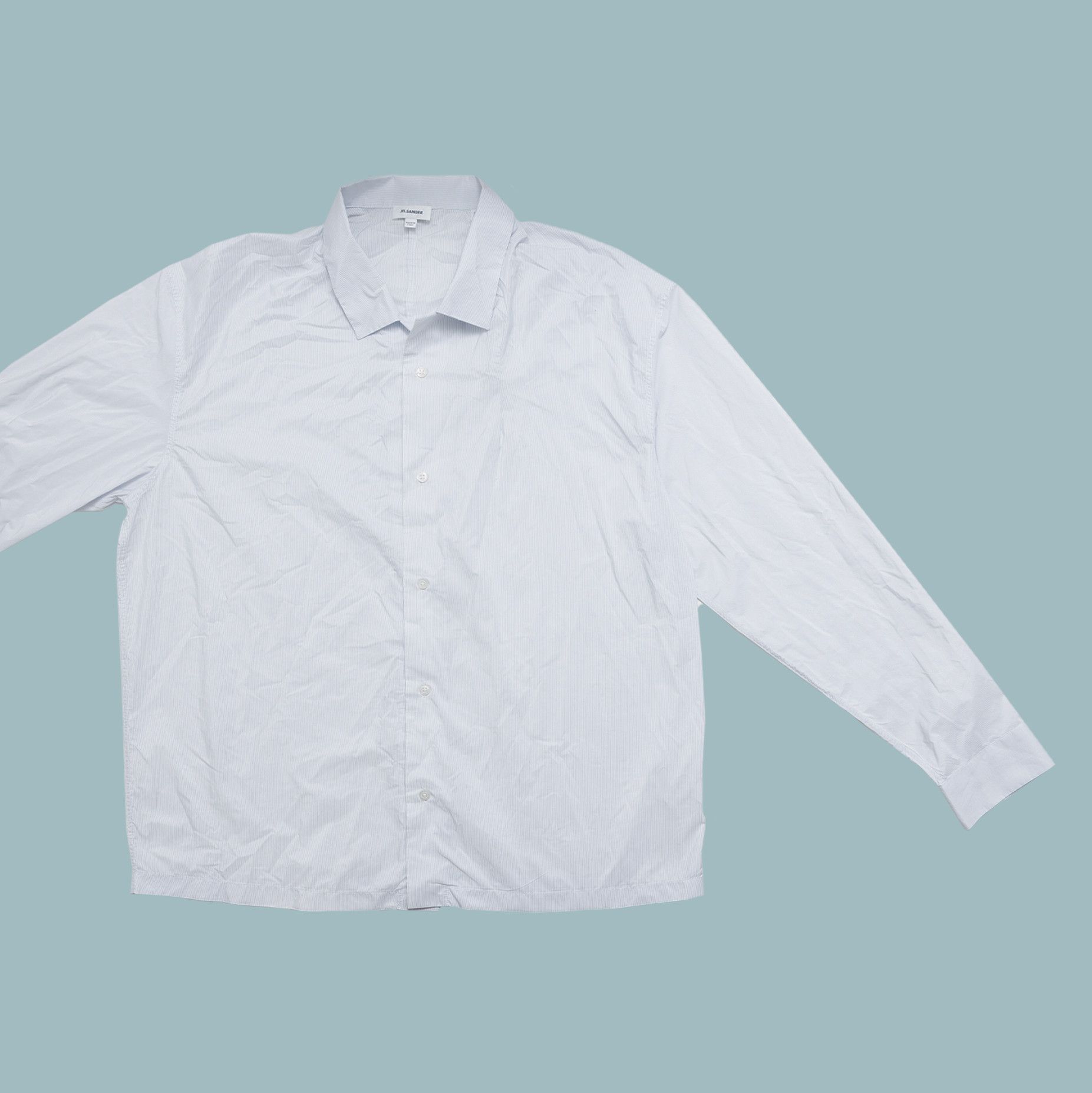 JIL SANDER Striped Shirt 39/15.5 (Repaired) Made in Italy