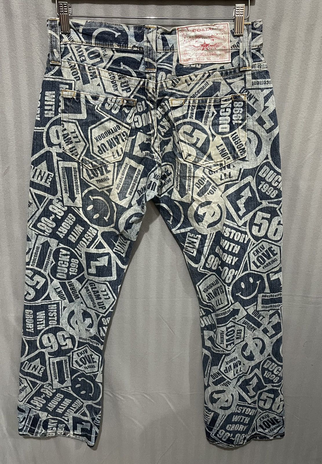 If Six Was Nine Rare All Over Print Co & Lu Jeans Size US 30 / EU 46 - 4 Thumbnail