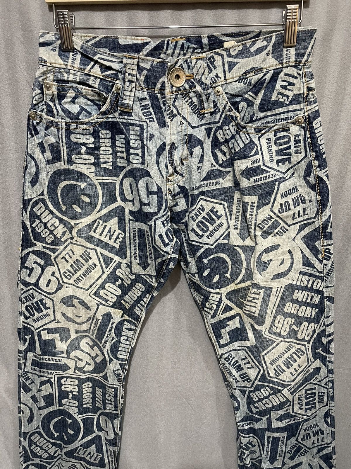 If Six Was Nine Rare All Over Print Co & Lu Jeans Size US 30 / EU 46 - 3 Thumbnail