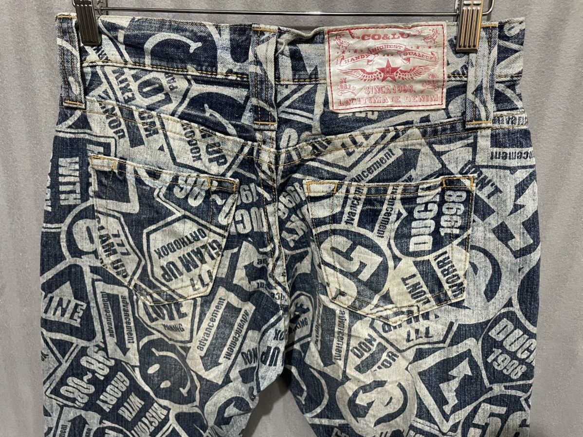 If Six Was Nine Rare All Over Print Co & Lu Jeans Size US 30 / EU 46 - 5 Thumbnail
