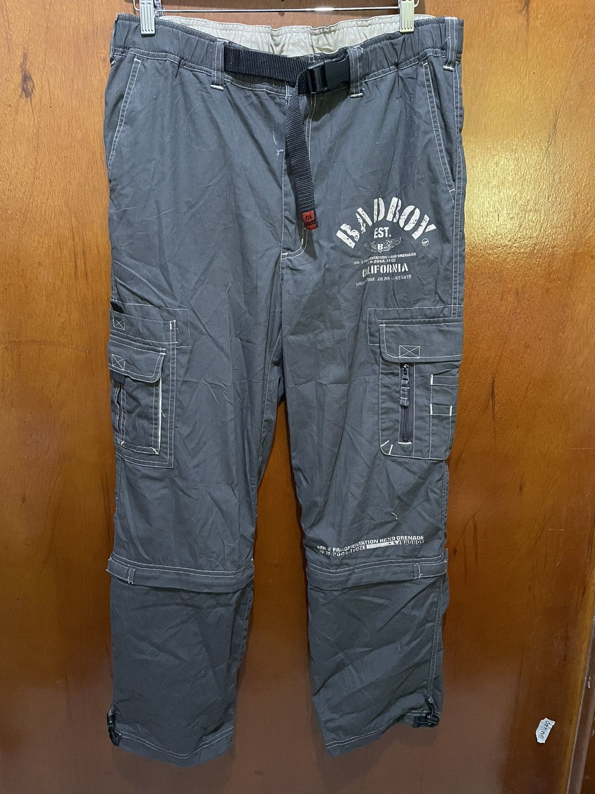 Japanese Brand Rare Bad Boys Trousers Multi Pockets x Three Quaters Pants Size US 32 / EU 48 - 1 Thumbnail