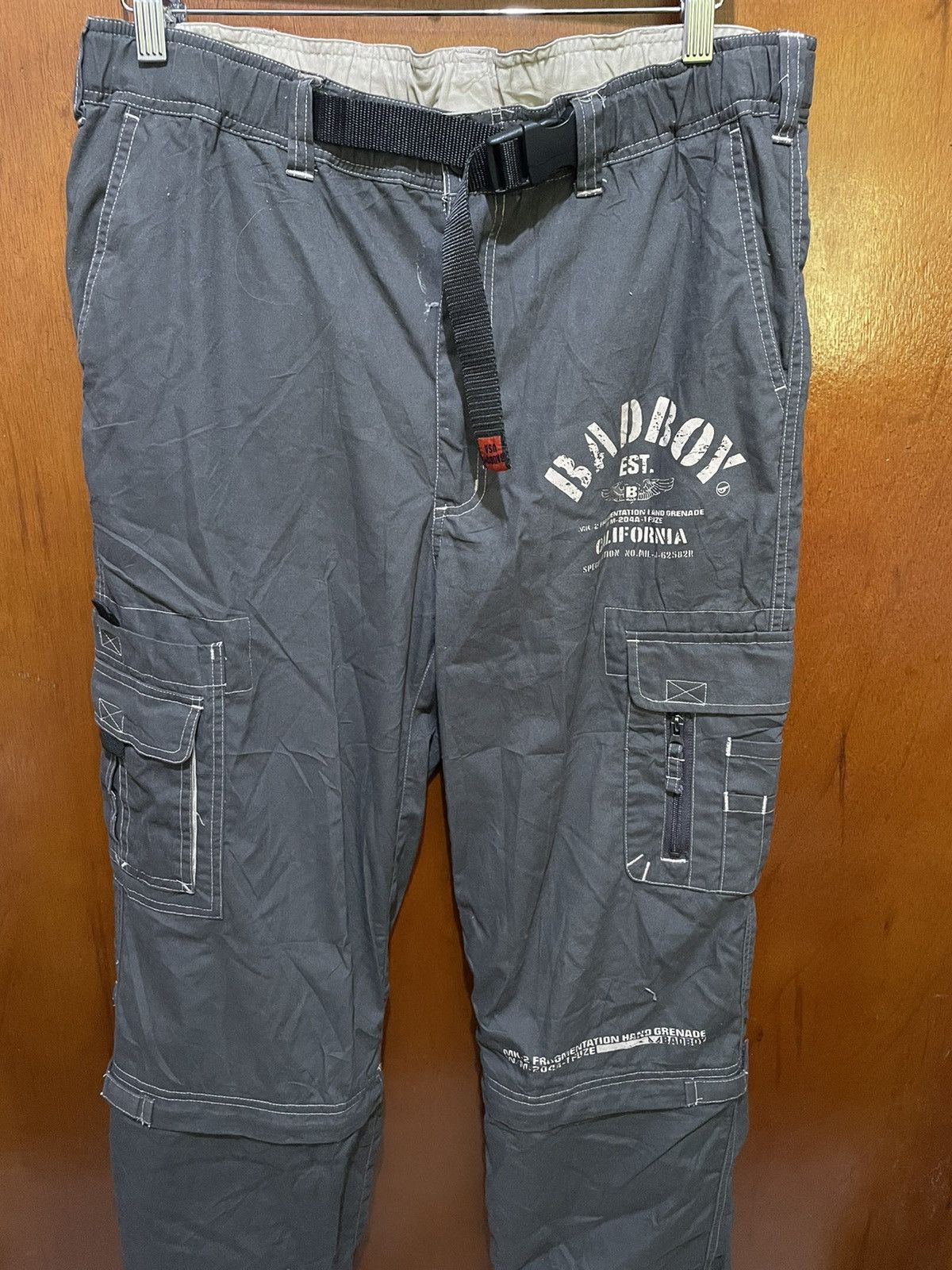Japanese Brand Rare Bad Boys Trousers Multi Pockets x Three Quaters Pants Size US 32 / EU 48 - 2 Thumbnail