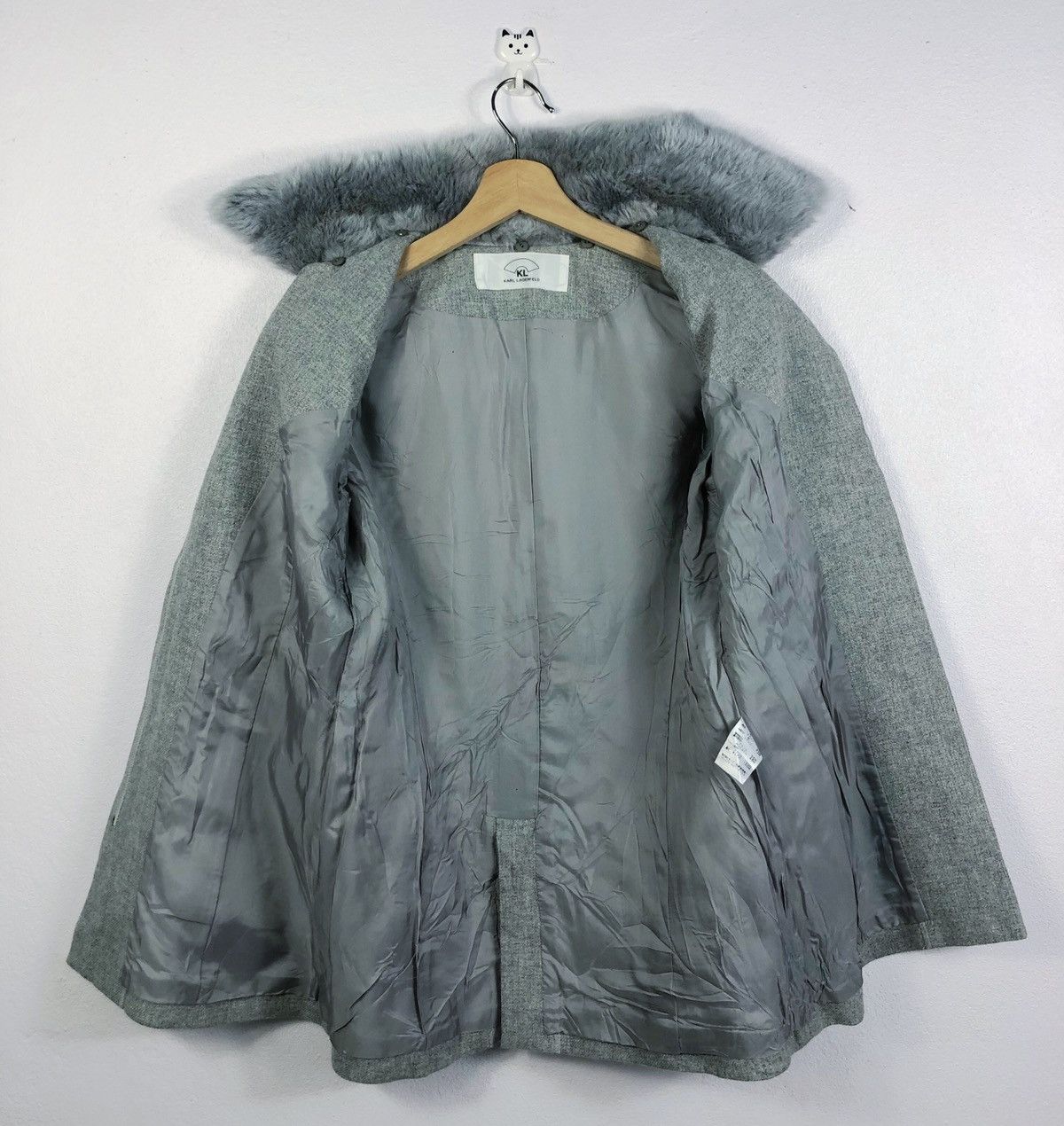 Karl Lagerfeld × Vintage Rare Vintage Karl Lagerfeld Wool Sherpa Zipper Jacket Size US S / EU 44-46 / 1 - 9 Thumbnail