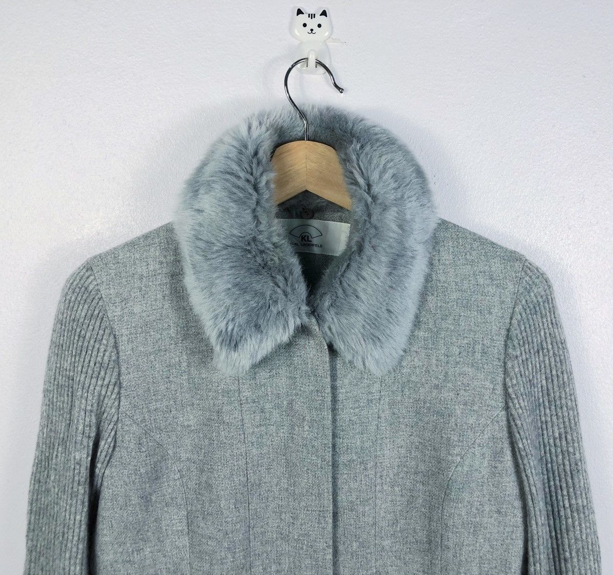 Karl Lagerfeld × Vintage Rare Vintage Karl Lagerfeld Wool Sherpa Zipper Jacket Size US S / EU 44-46 / 1 - 3 Thumbnail