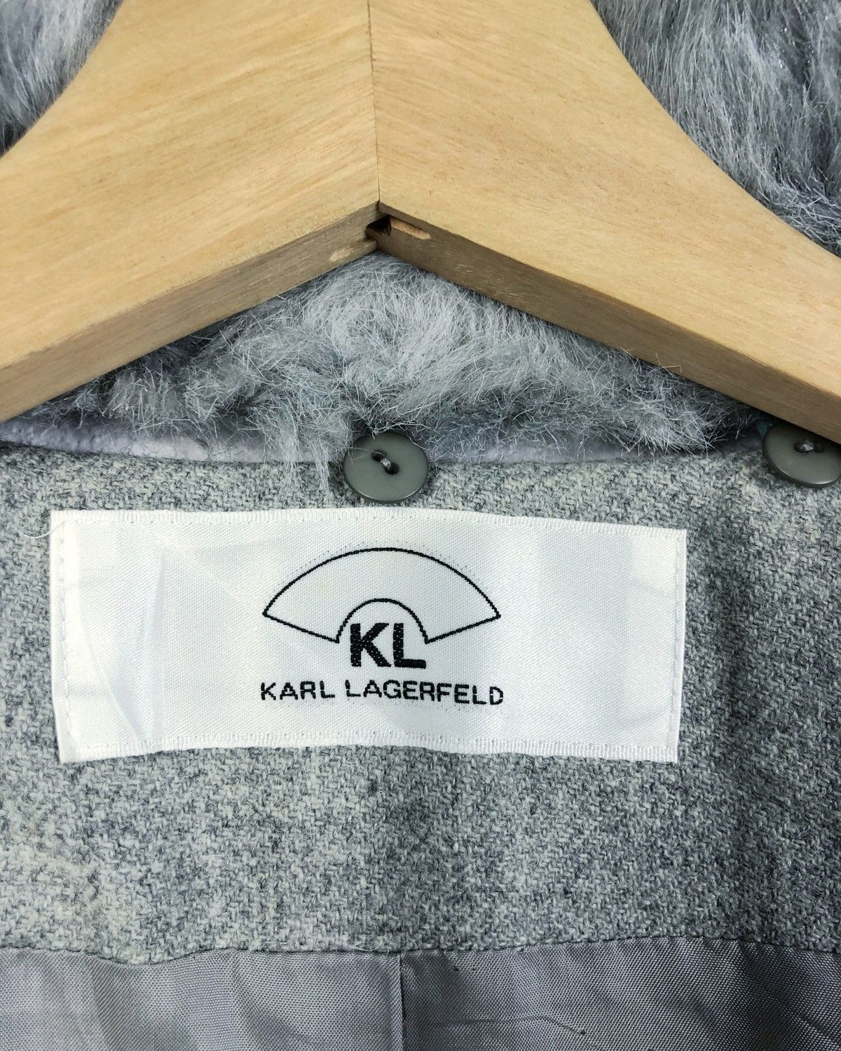 Karl Lagerfeld × Vintage Rare Vintage Karl Lagerfeld Wool Sherpa Zipper Jacket Size US S / EU 44-46 / 1 - 10 Thumbnail