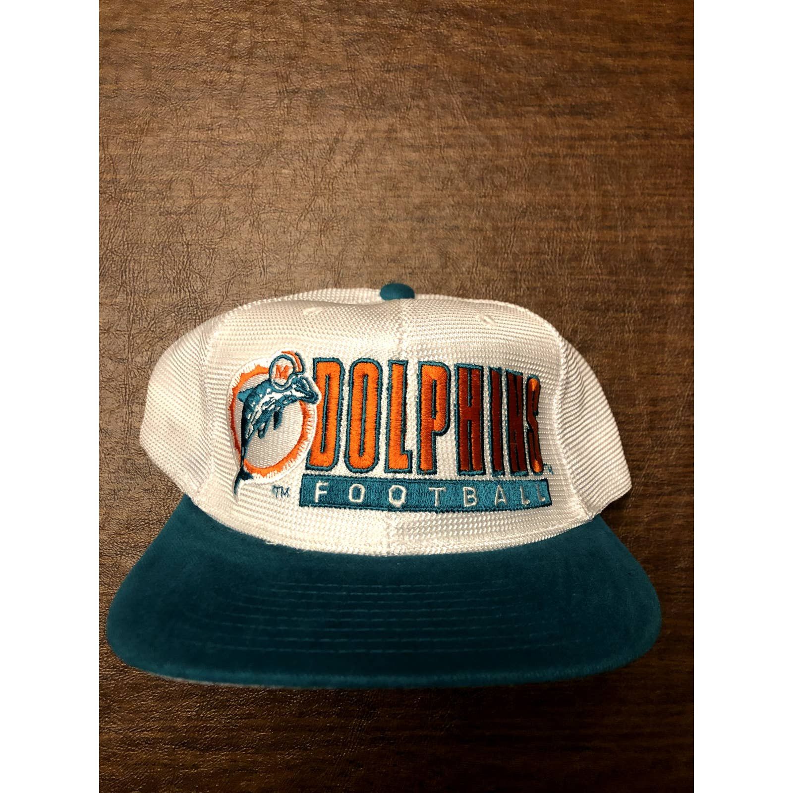 Rare 1990s Miami Dolphins NFL Starter Snapback - White/Green