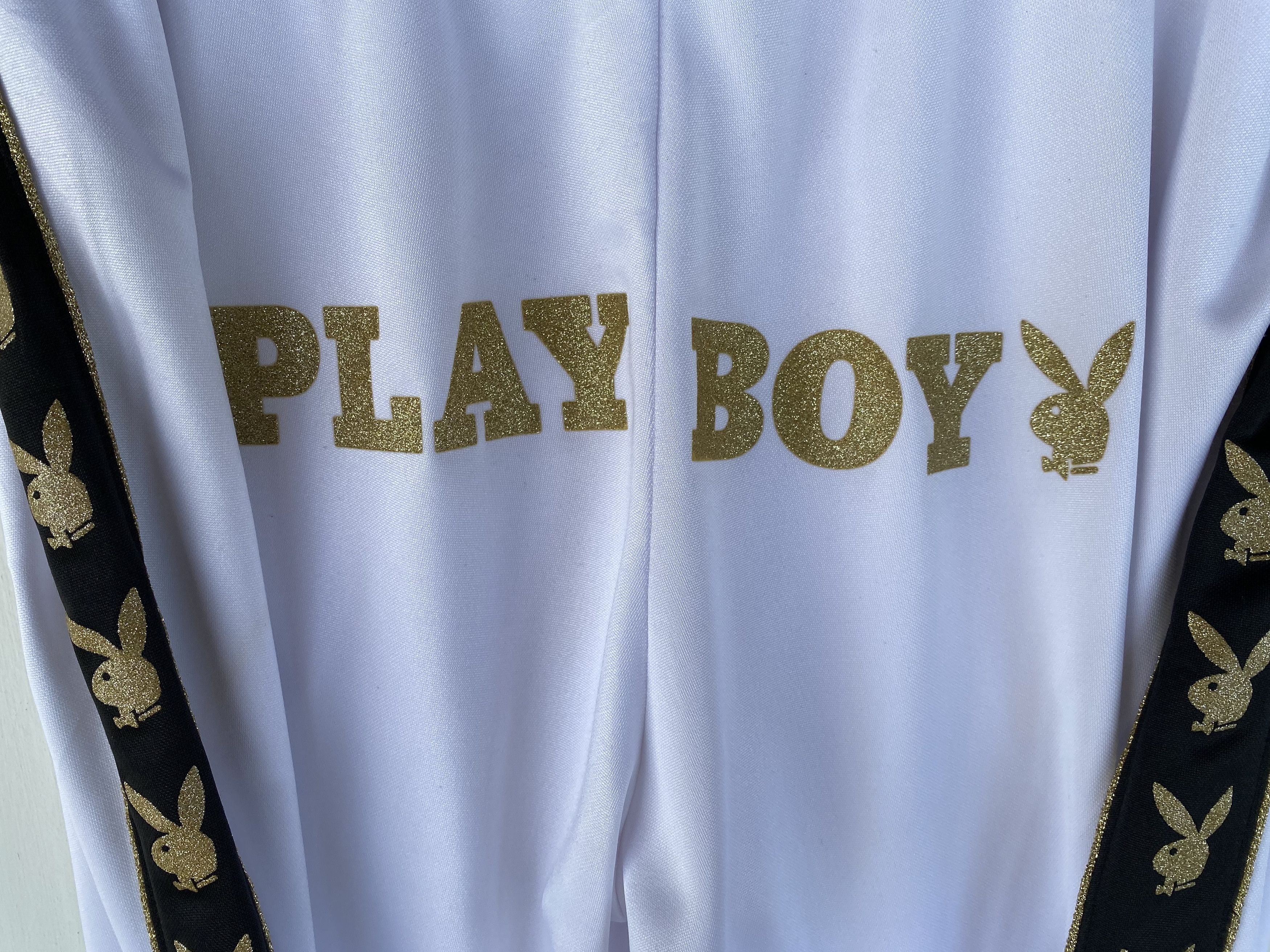 Playboy 💥PLAYBOY sweatpants sports side tape jogging pants Size US 34 / EU 50 - 4 Thumbnail
