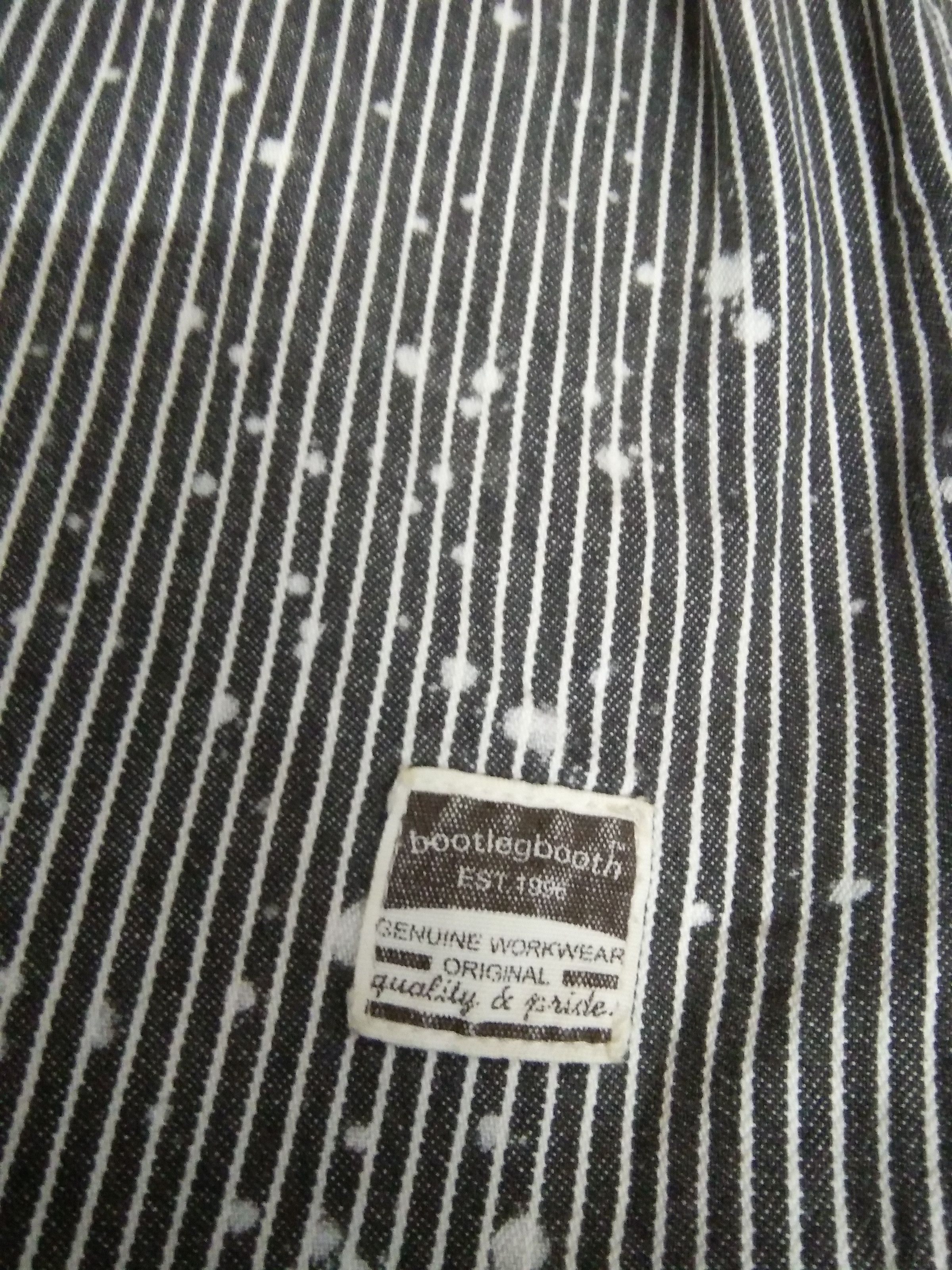 Japanese Brand BOOTLEGBOOTH JAPAN HICKORY Acid Wash SHIRT (A132) Size US XXL / EU 58 / 5 - 3 Thumbnail