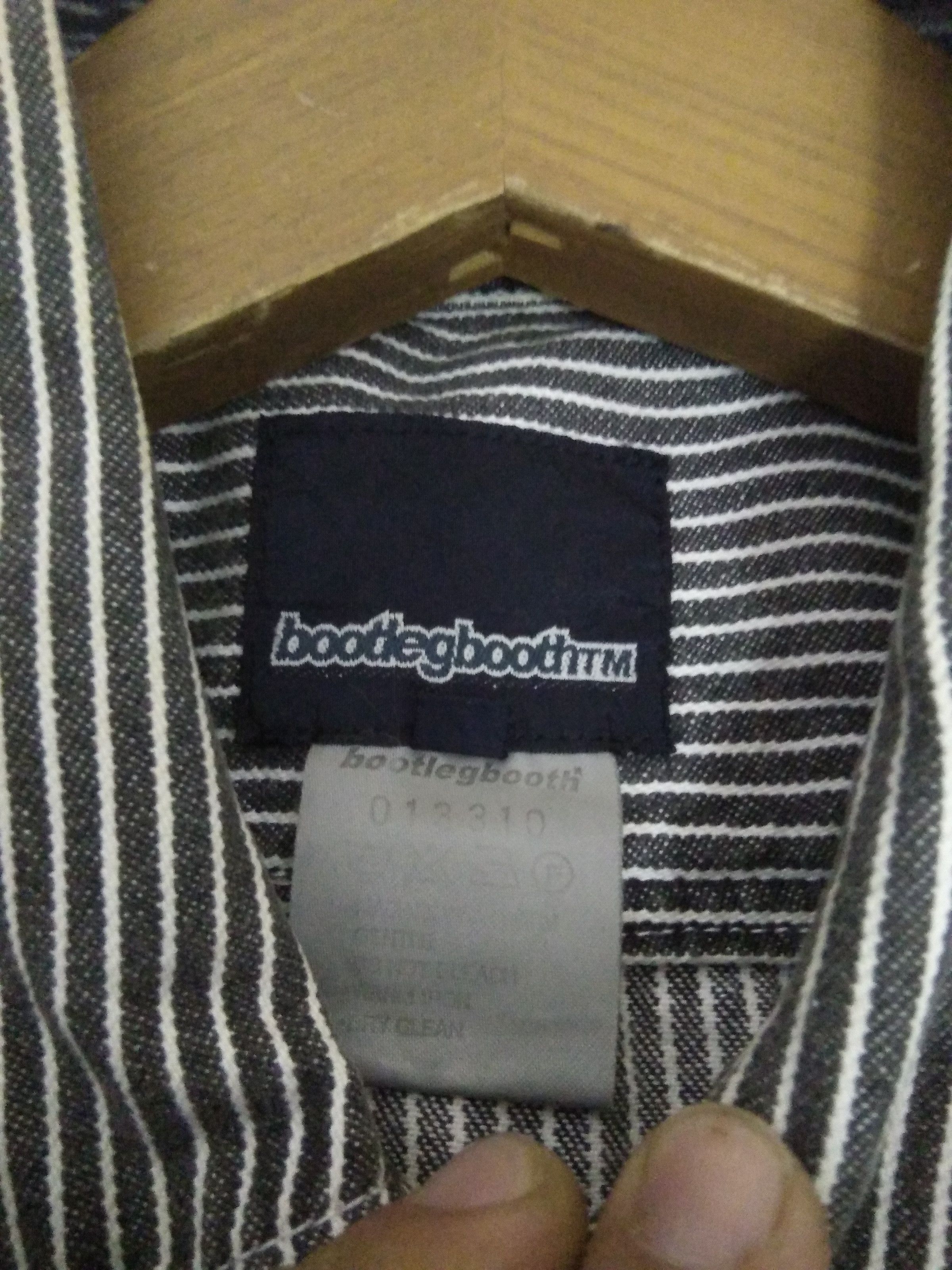 Japanese Brand BOOTLEGBOOTH JAPAN HICKORY Acid Wash SHIRT (A132) Size US XXL / EU 58 / 5 - 4 Thumbnail