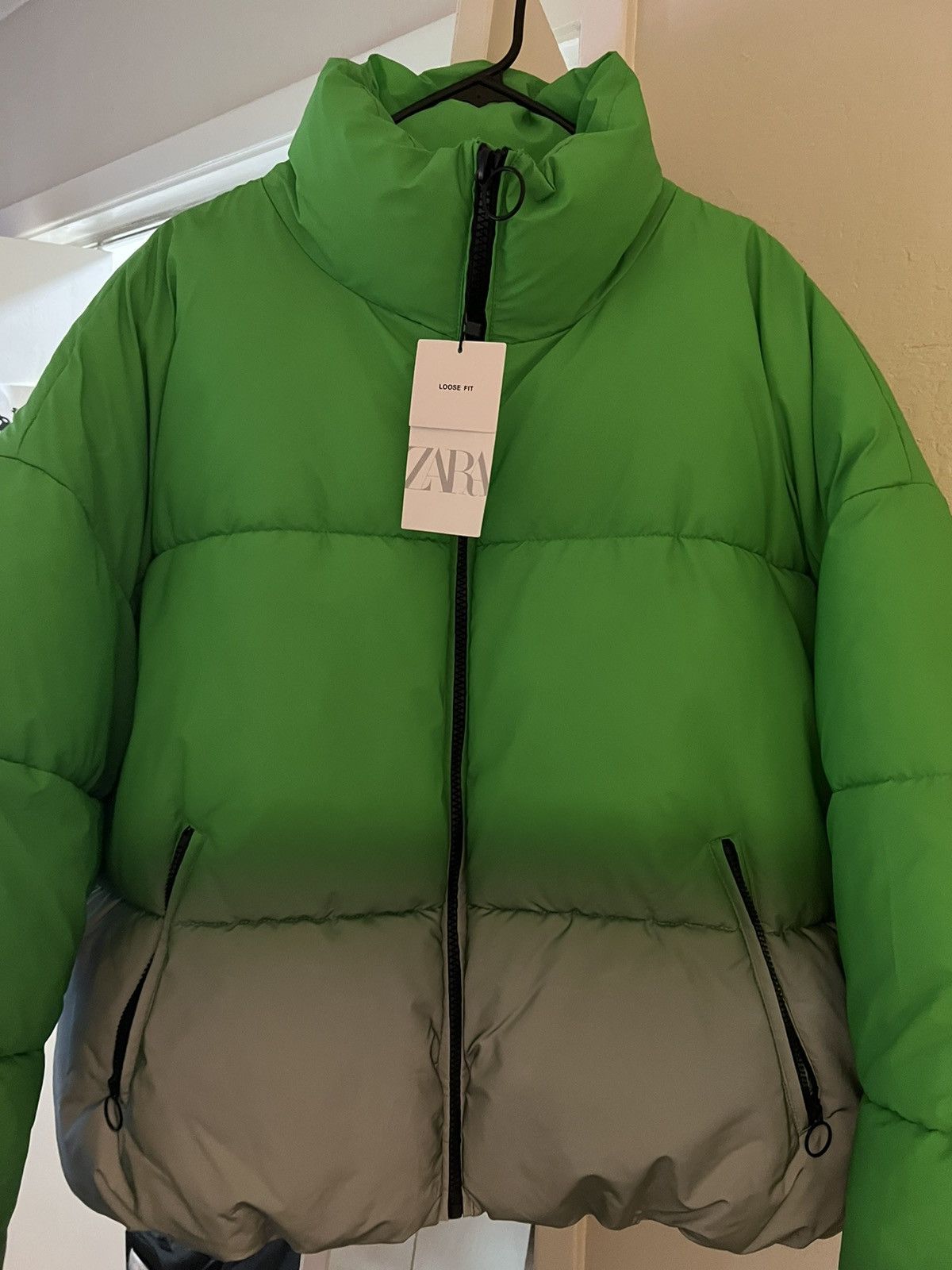 Zara neon cheap green jacket