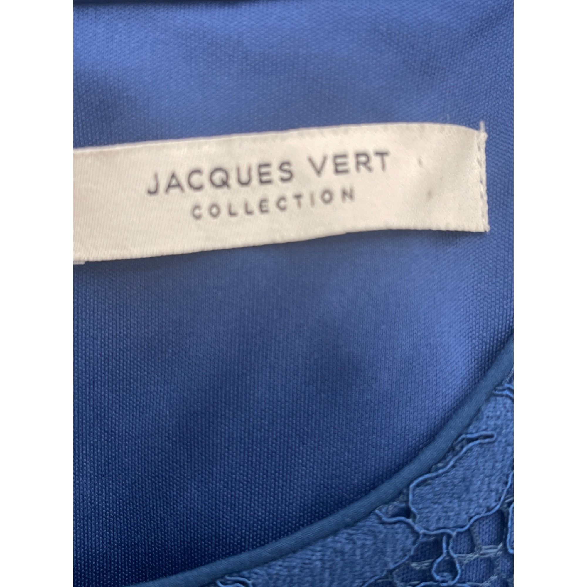 Jacques Vert Navy Floral Lace Overlay Sheath Dress 12