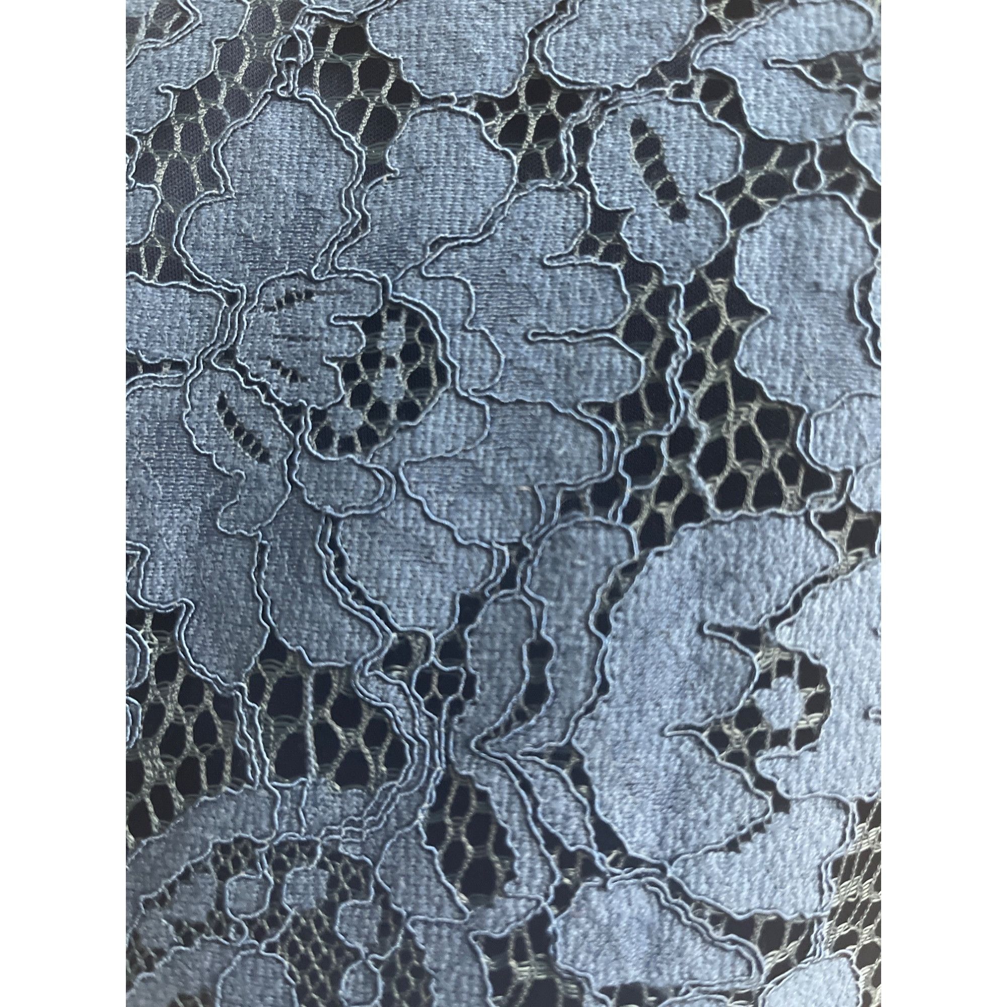 Jacques Vert Navy Floral Lace Overlay Sheath Dress 12