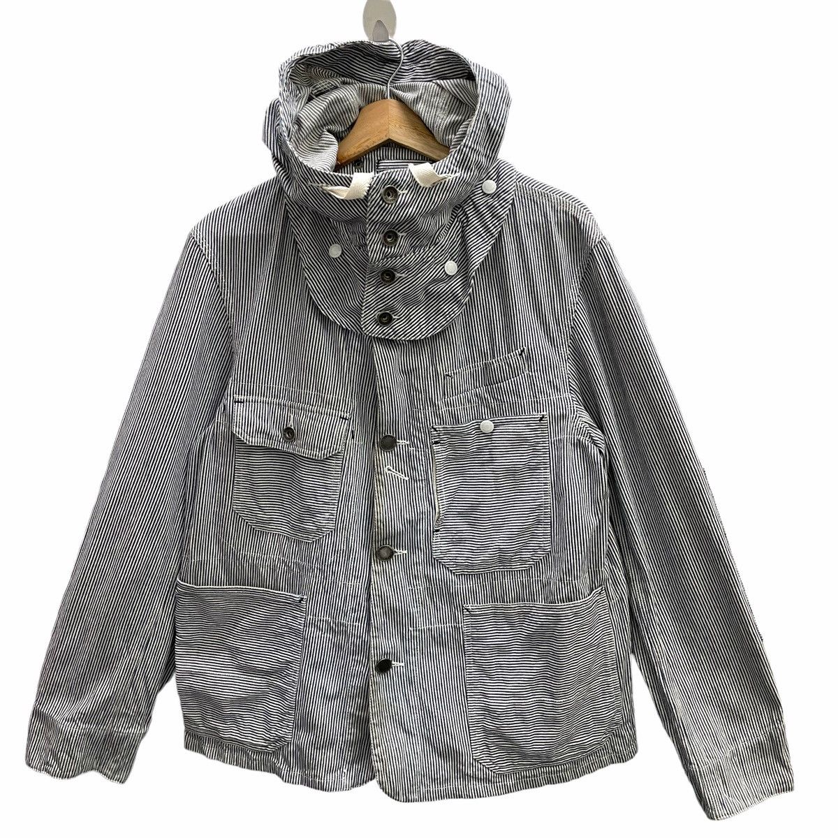 Engineered Garments × Nepenthes 💥 ENGINEERED GARMENTS WABASH HICKORY CHORE JACKET Size US M / EU 48-50 / 2 - 3 Thumbnail