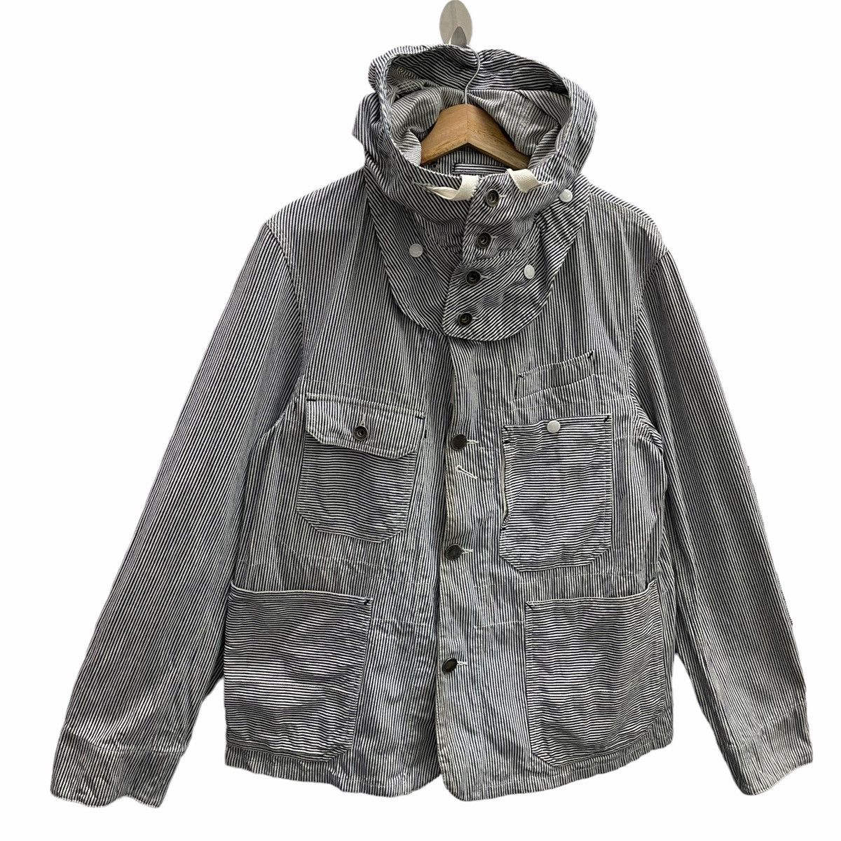 Engineered Garments × Nepenthes 💥 ENGINEERED GARMENTS WABASH HICKORY CHORE JACKET Size US M / EU 48-50 / 2 - 2 Thumbnail