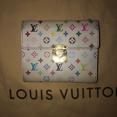 Louis Vuitton White Multicolor Murakami Sarah Wallet 3LV814K