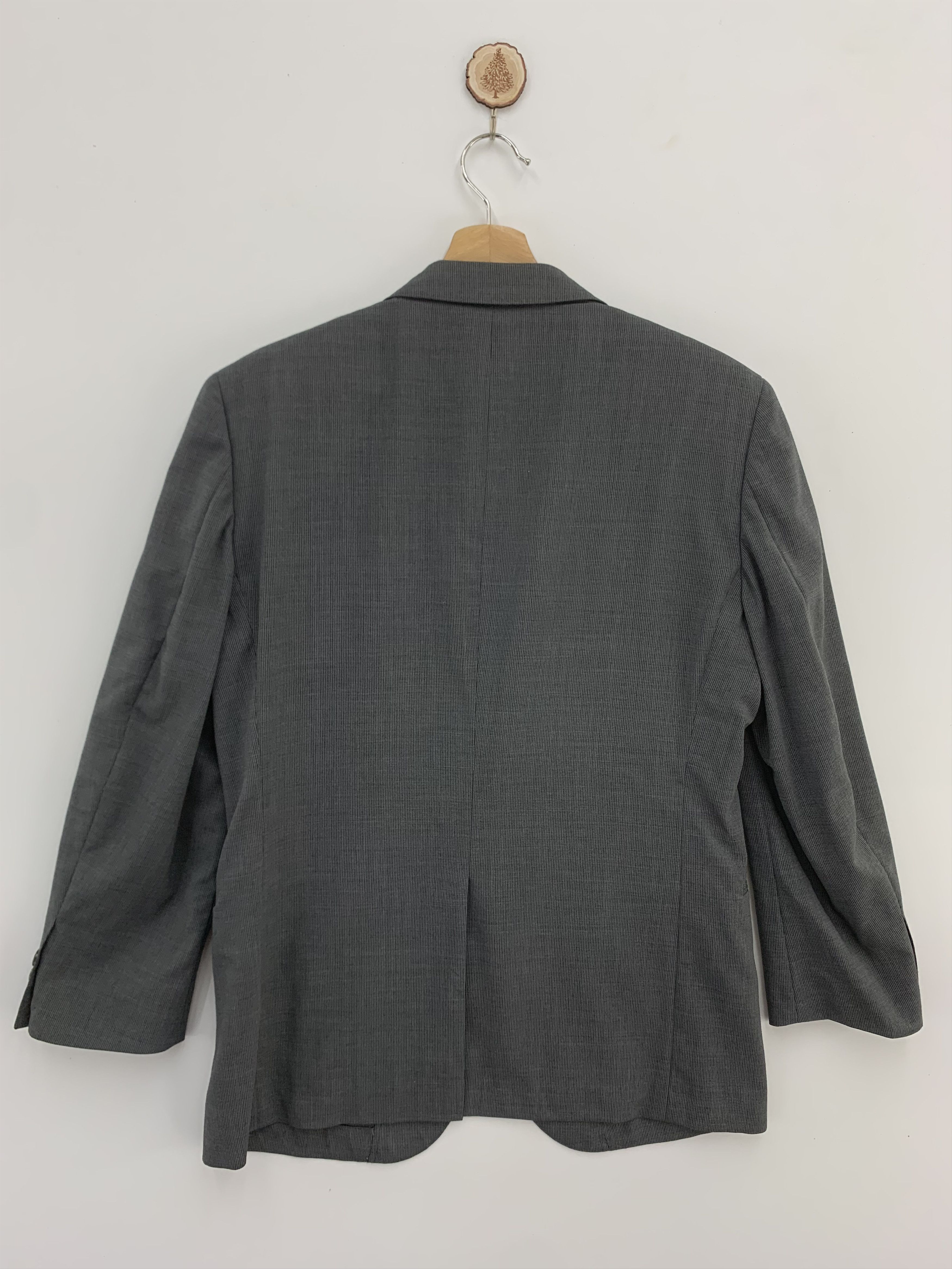 Japanese Brand Sissy by Kansai Yamamoto Blazer Grey Cotton Size 38S - 2 Thumbnail