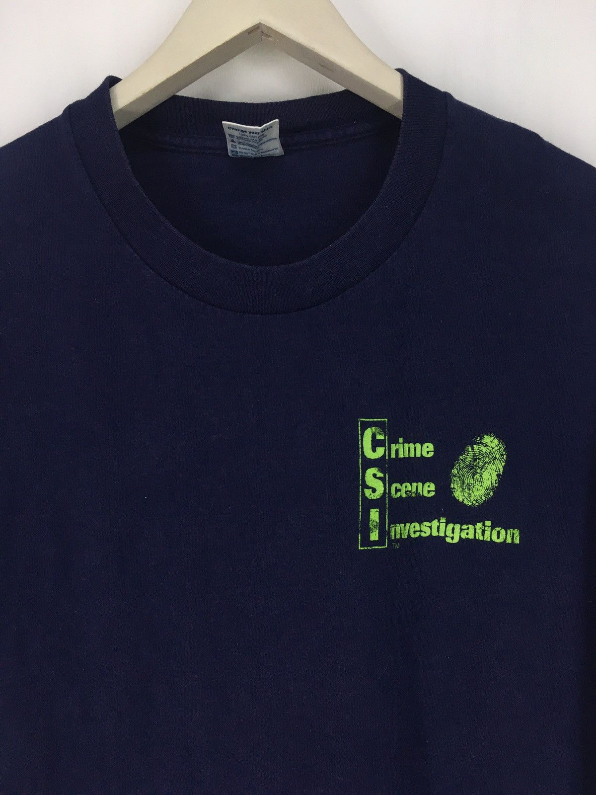 Vintage Vtg Y2K Crime Scene Investigation CSI Drama movie t shirt Size US XL / EU 56 / 4 - 3 Thumbnail