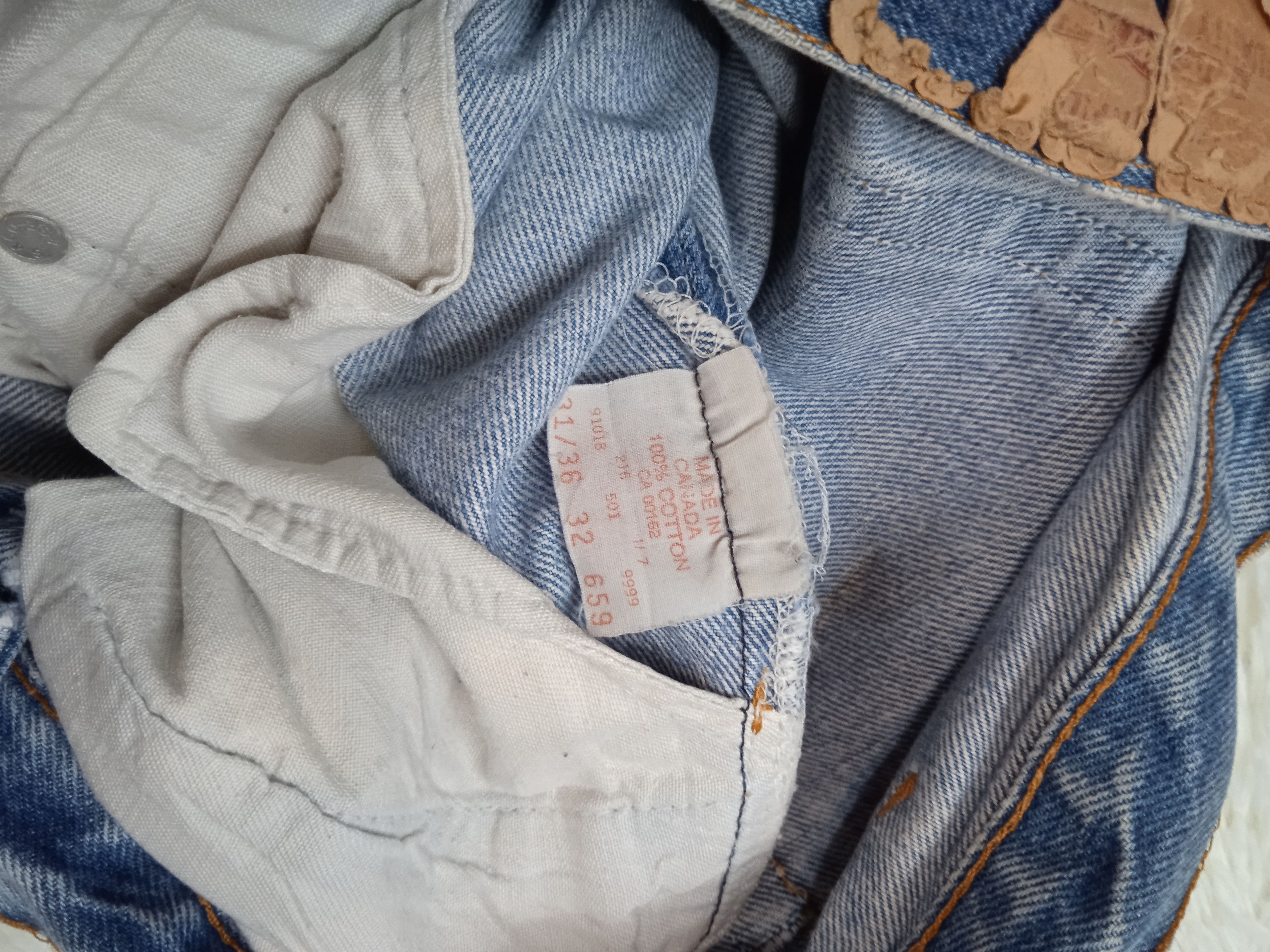 Levi's Vintage 90s Levi's 501 Patchwork Grunge Size US 29 - 3 Thumbnail