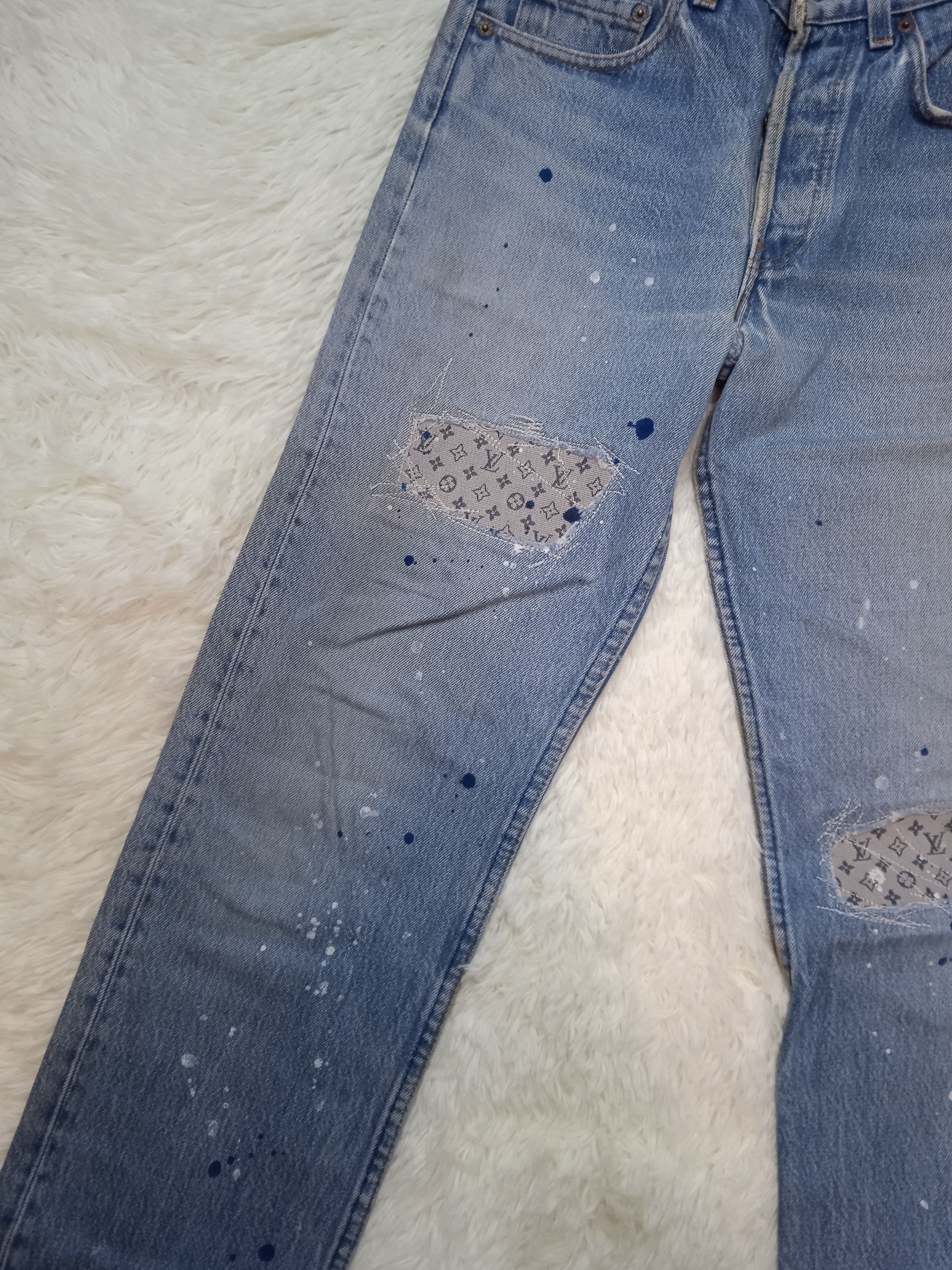 Levi's Vintage 90s Levi's 501 Patchwork Grunge Size US 29 - 7 Thumbnail