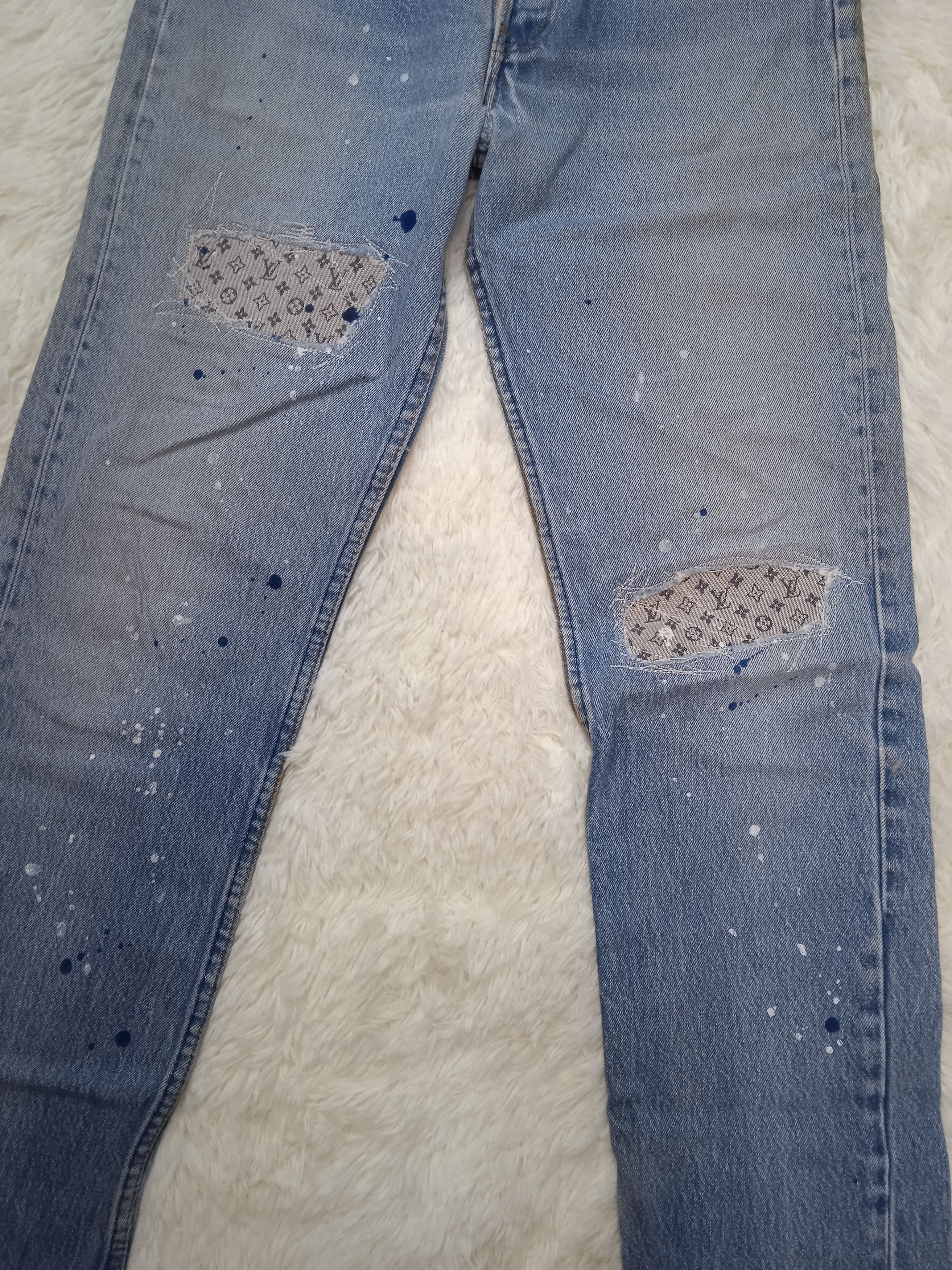 Levi's Vintage 90s Levi's 501 Patchwork Grunge Size US 29 - 6 Thumbnail
