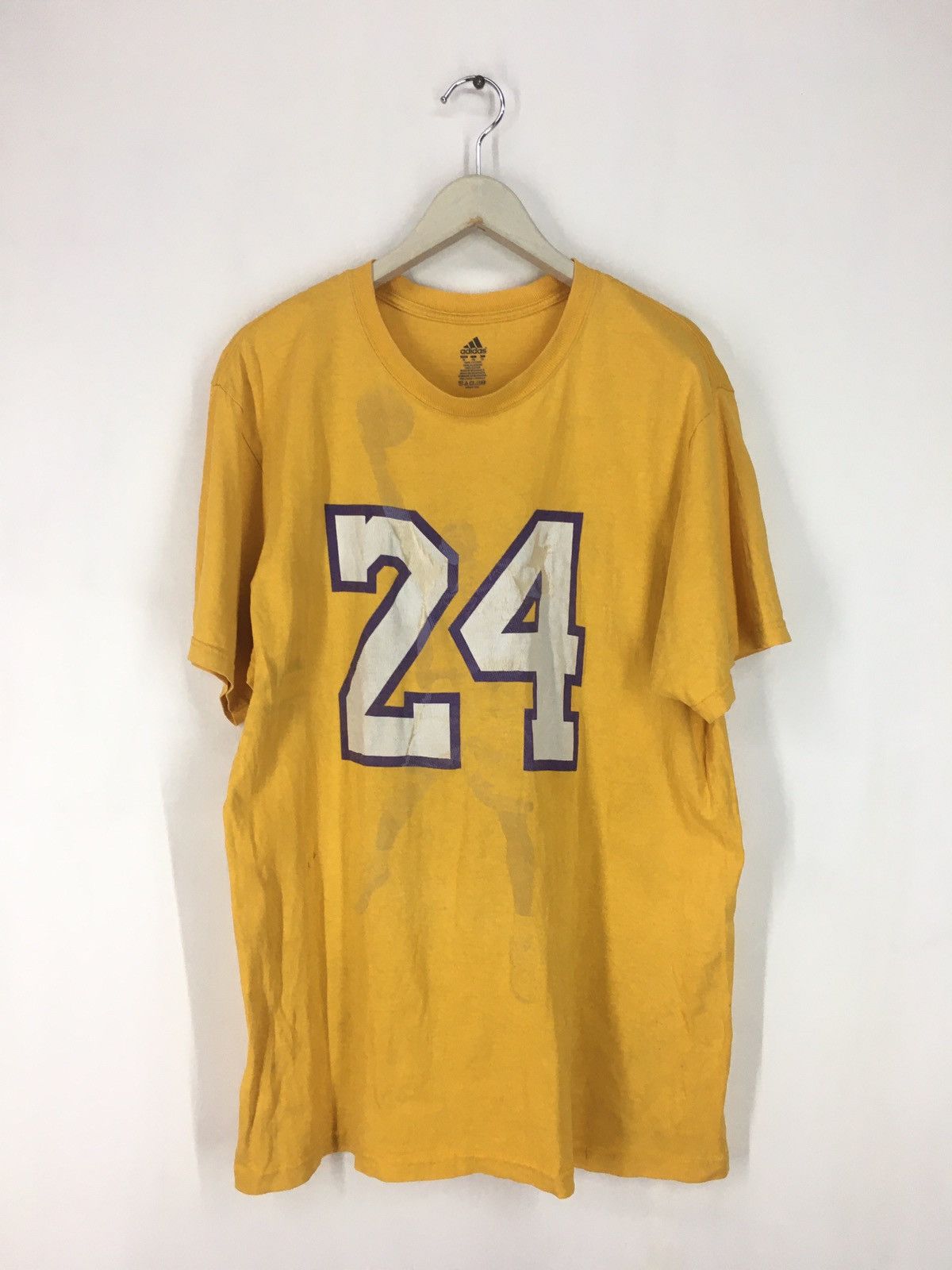 Adidas Adidas L.A. Lakers NBA Kobe Bryant 24 t shirt Size US XL / EU 56 / 4 - 1 Thumbnail