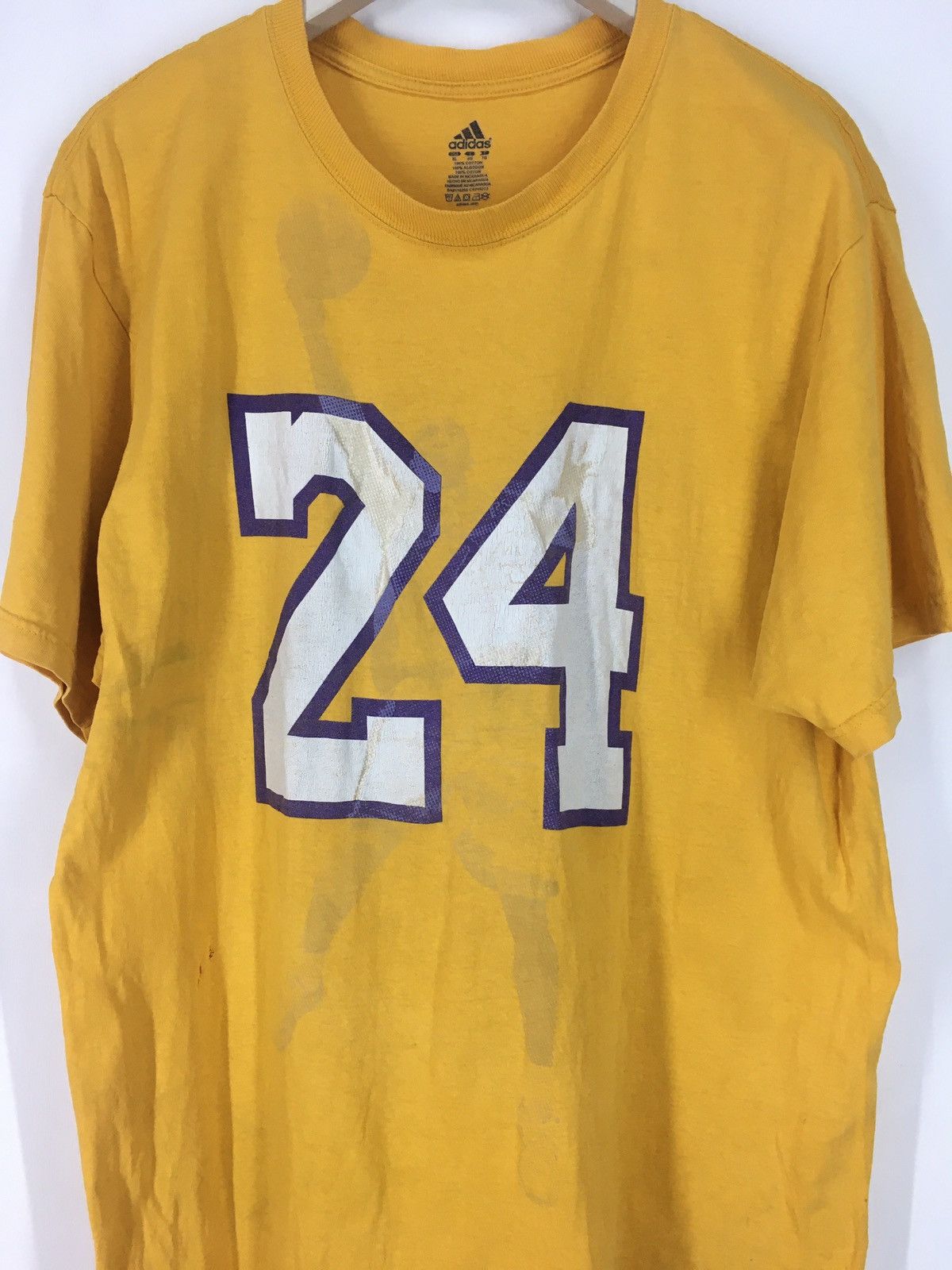 Adidas Adidas L.A. Lakers NBA Kobe Bryant 24 t shirt Size US XL / EU 56 / 4 - 3 Thumbnail