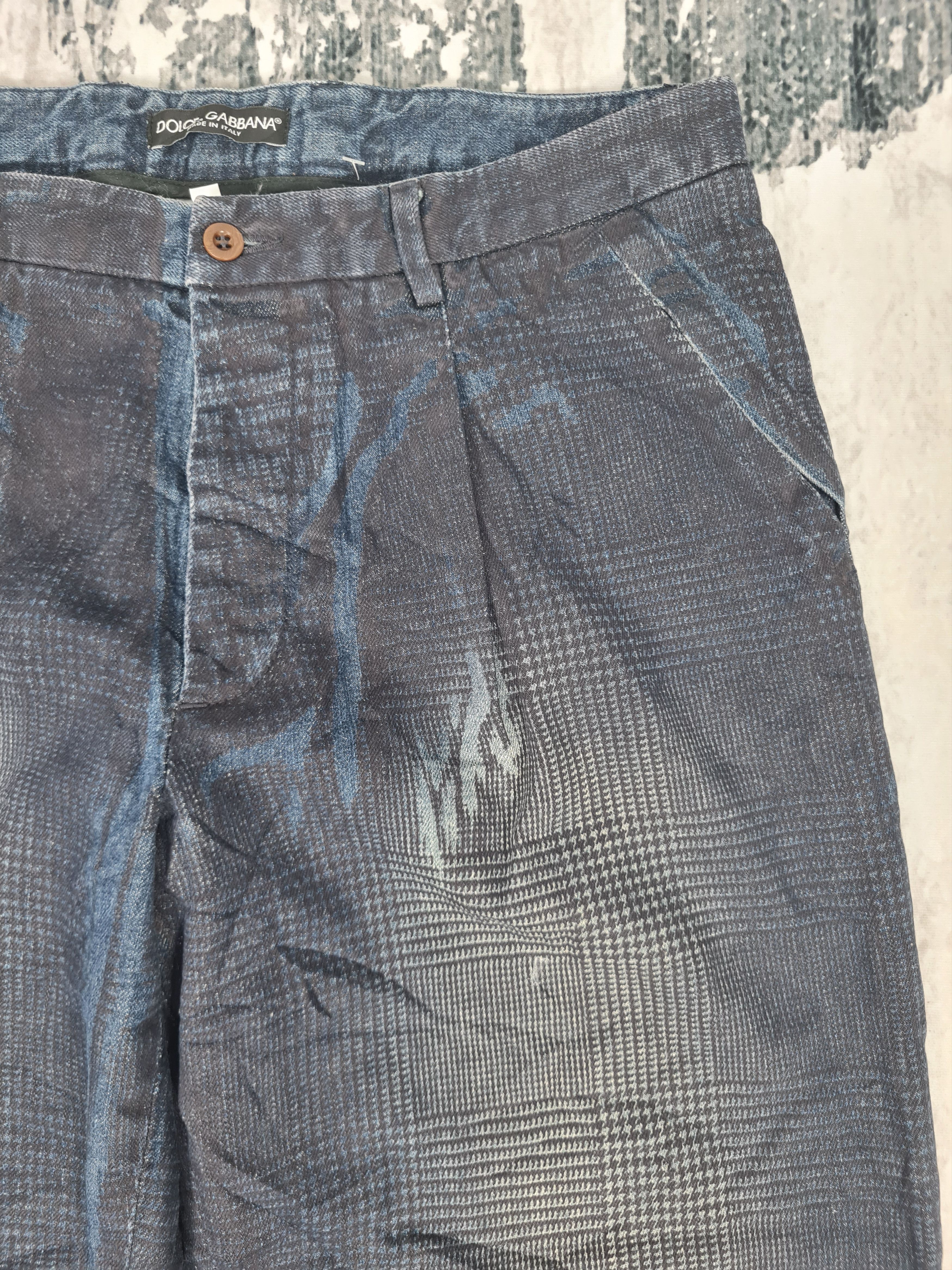Dolce & Gabbana DOLCE & GABBANA Plaid Checked Cotton Pants 32x30.5 JB0113 Size US 32 / EU 48 - 4 Thumbnail