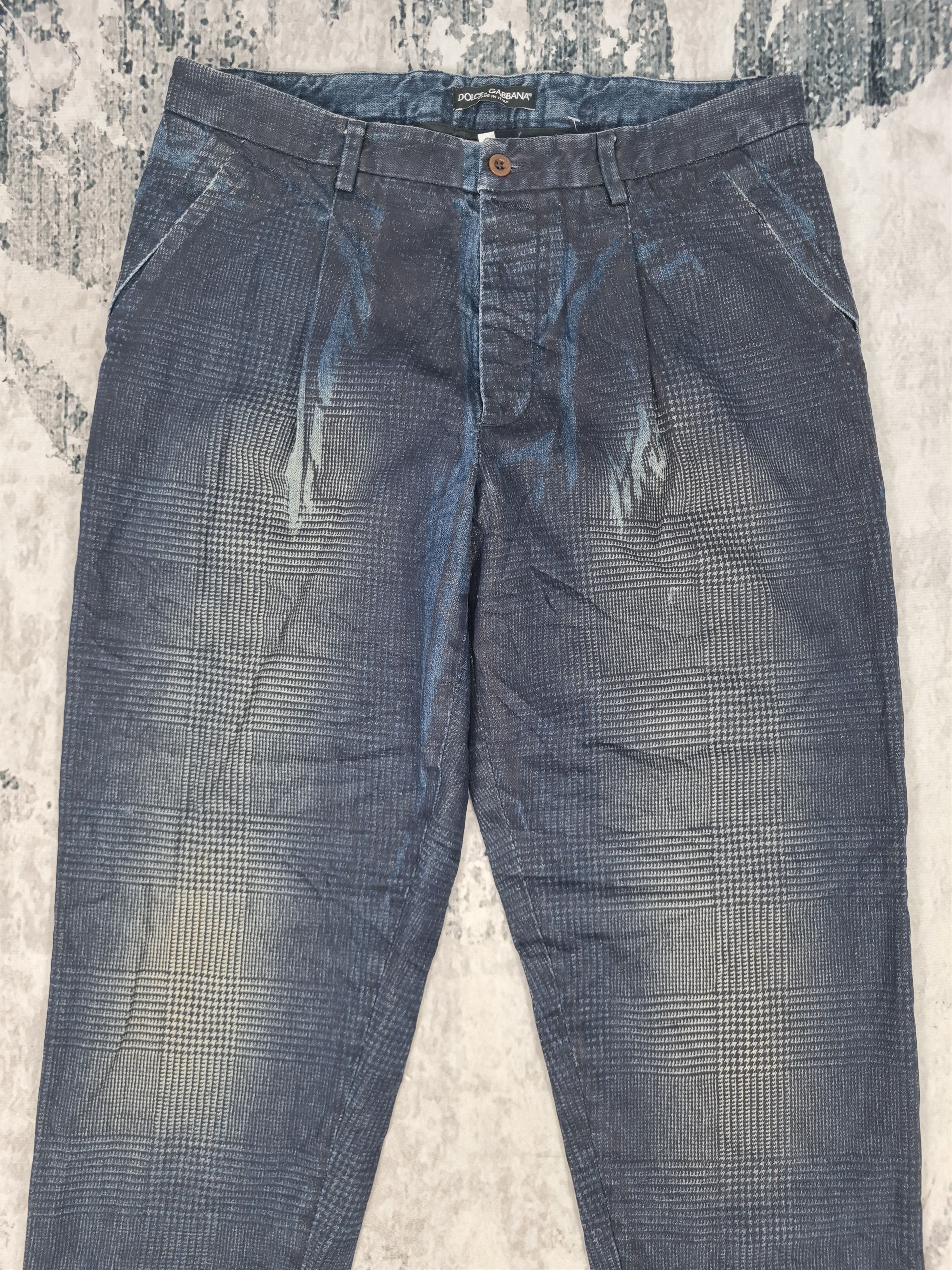 Dolce & Gabbana DOLCE & GABBANA Plaid Checked Cotton Pants 32x30.5 JB0113 Size US 32 / EU 48 - 3 Thumbnail
