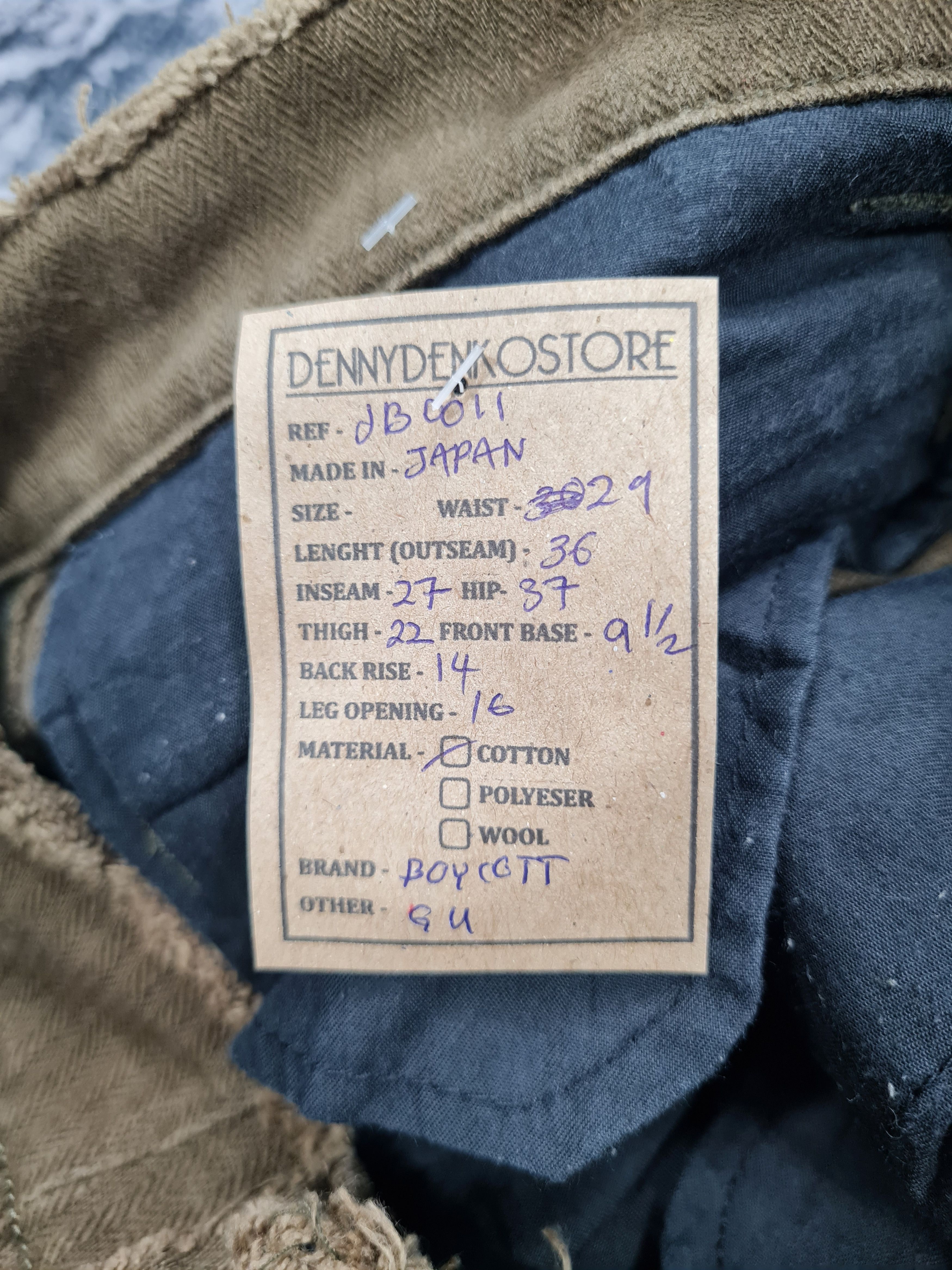 Boycott BOYCOTT Cropped Tactical Cargo Military Pants 29x27 JB0011 Size US 29 - 10 Thumbnail