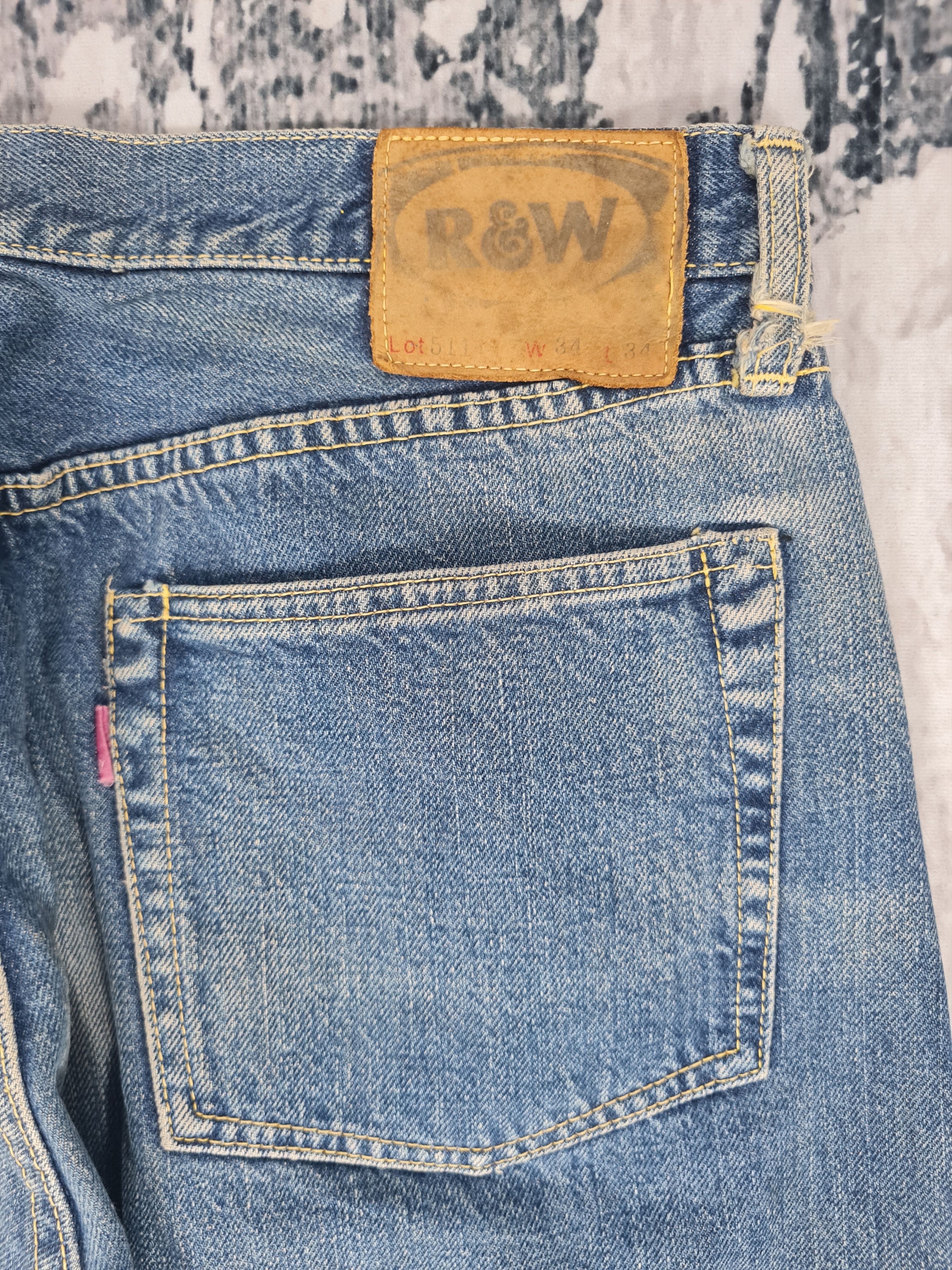 Japanese Brand Vtg R&W Japanese Brand Selvedge Denim 31x31 Jeans JB0107 Size US 31 - 5 Thumbnail