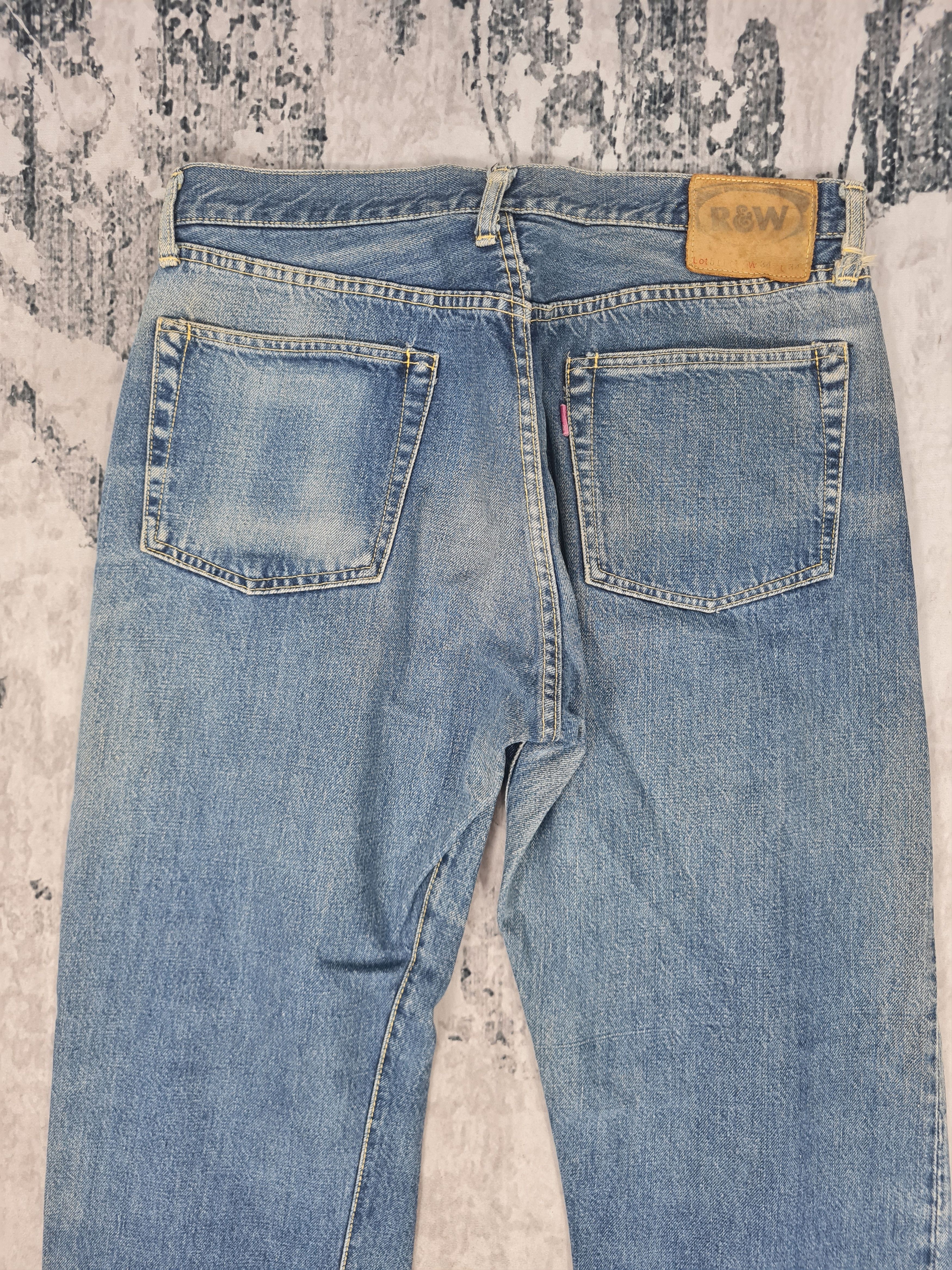 Japanese Brand Vtg R&W Japanese Brand Selvedge Denim 31x31 Jeans JB0107 Size US 31 - 4 Thumbnail