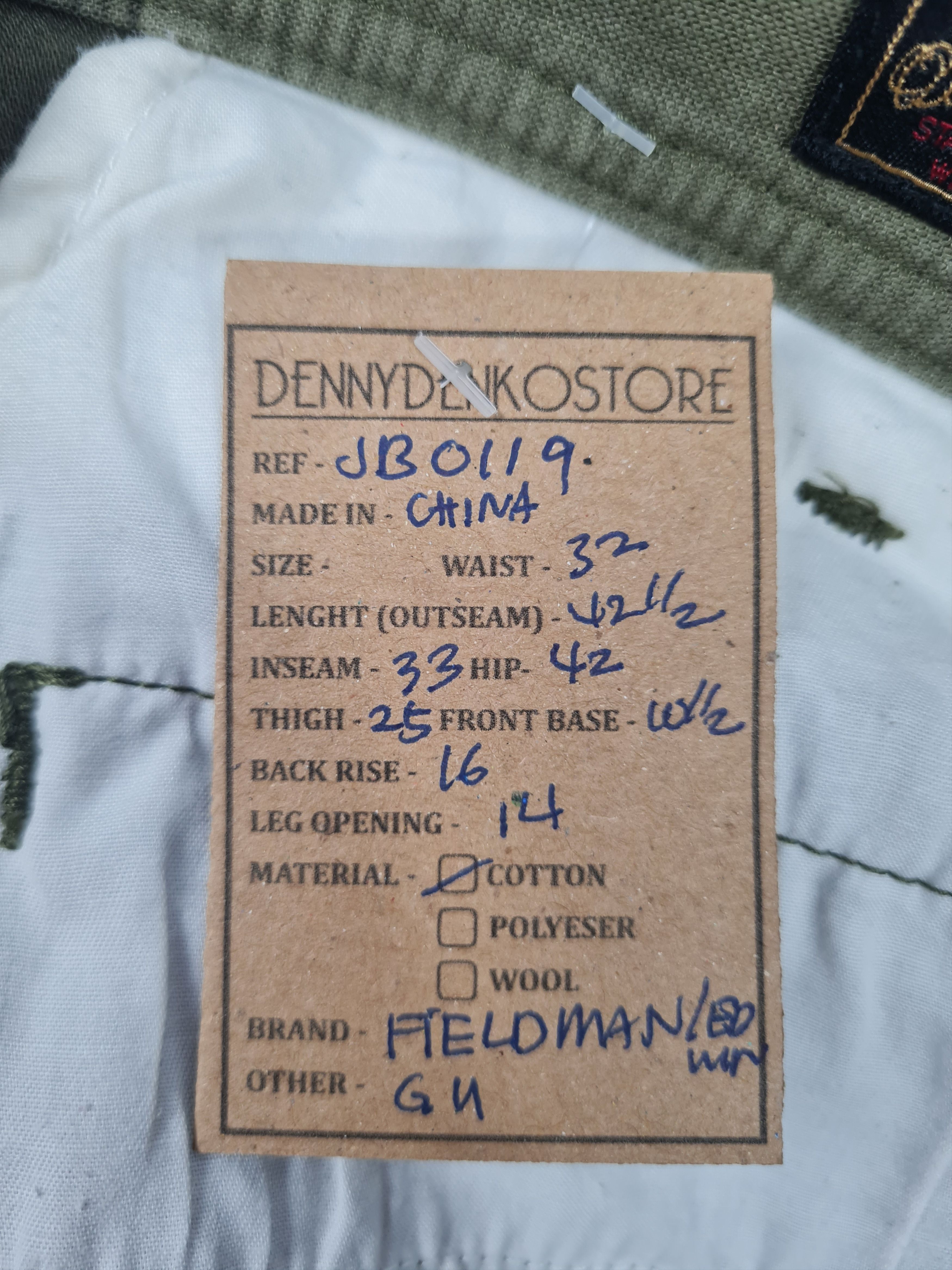 Edwin FIELDMAN BY EDWIN Cargo Tactical Military 32x33 Pants JB0119 Size US 32 / EU 48 - 14 Thumbnail