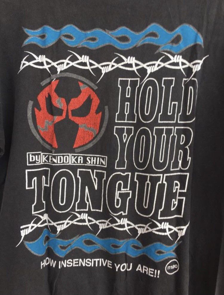 Vintage Vtg 90s Kendo Ka Shin Japanese Professional Wrestler t shirt Size US L / EU 52-54 / 3 - 4 Thumbnail