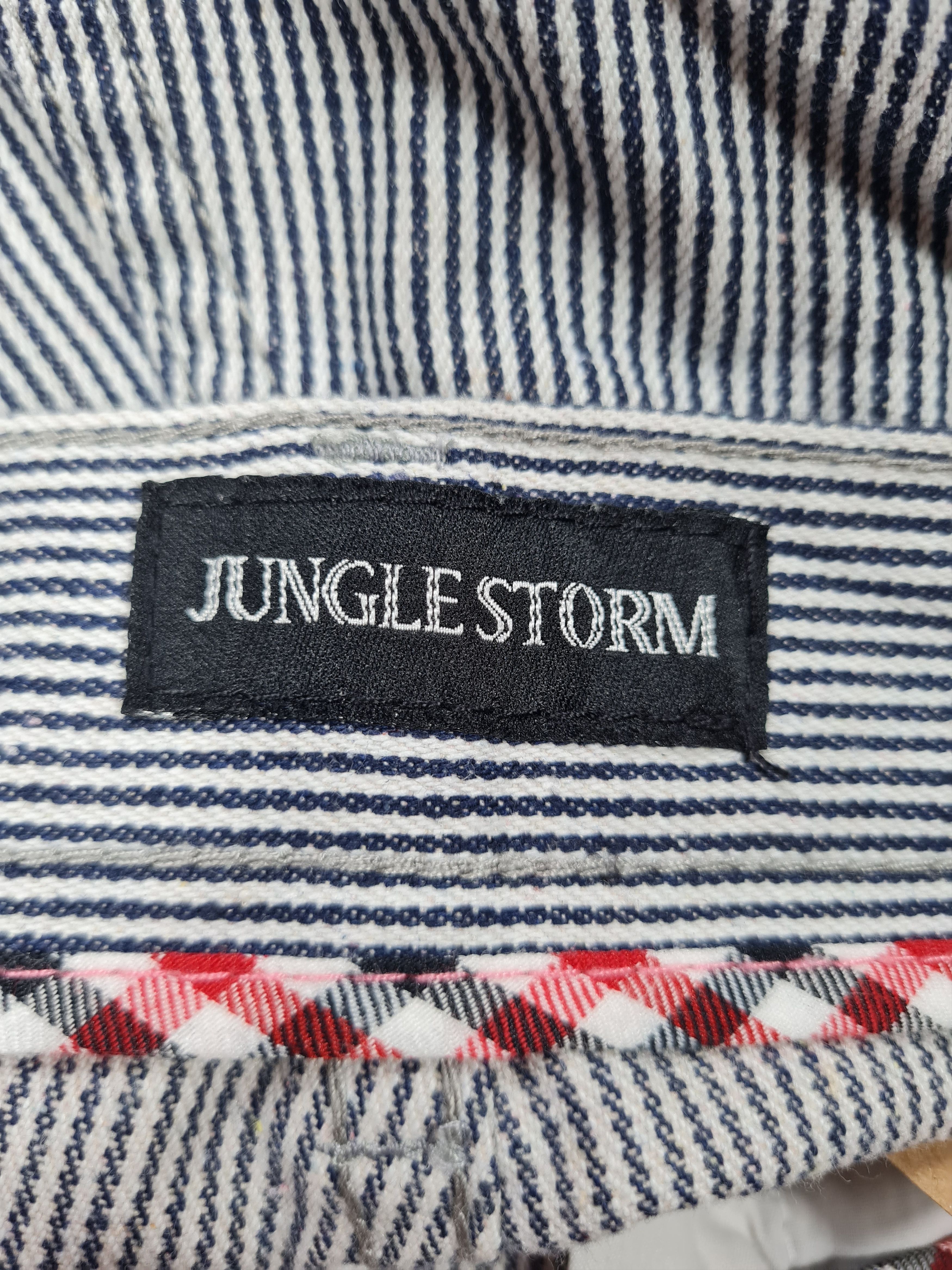 Japanese Brand JUNGLE STORM Baggy Long Rise Striped Workwear 32x26 JB0037 Size US 32 / EU 48 - 9 Thumbnail