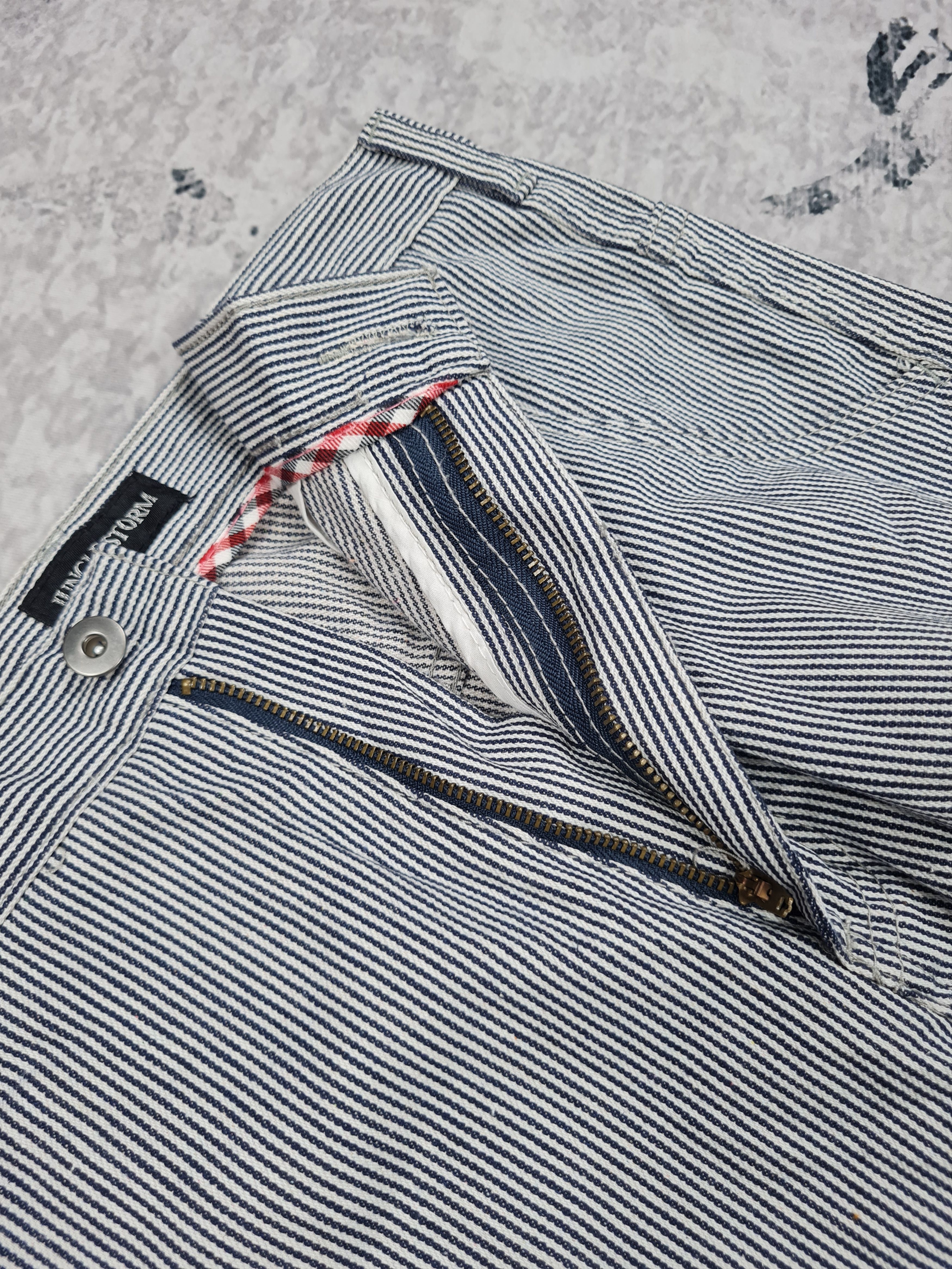Japanese Brand JUNGLE STORM Baggy Long Rise Striped Workwear 32x26 JB0037 Size US 32 / EU 48 - 8 Thumbnail