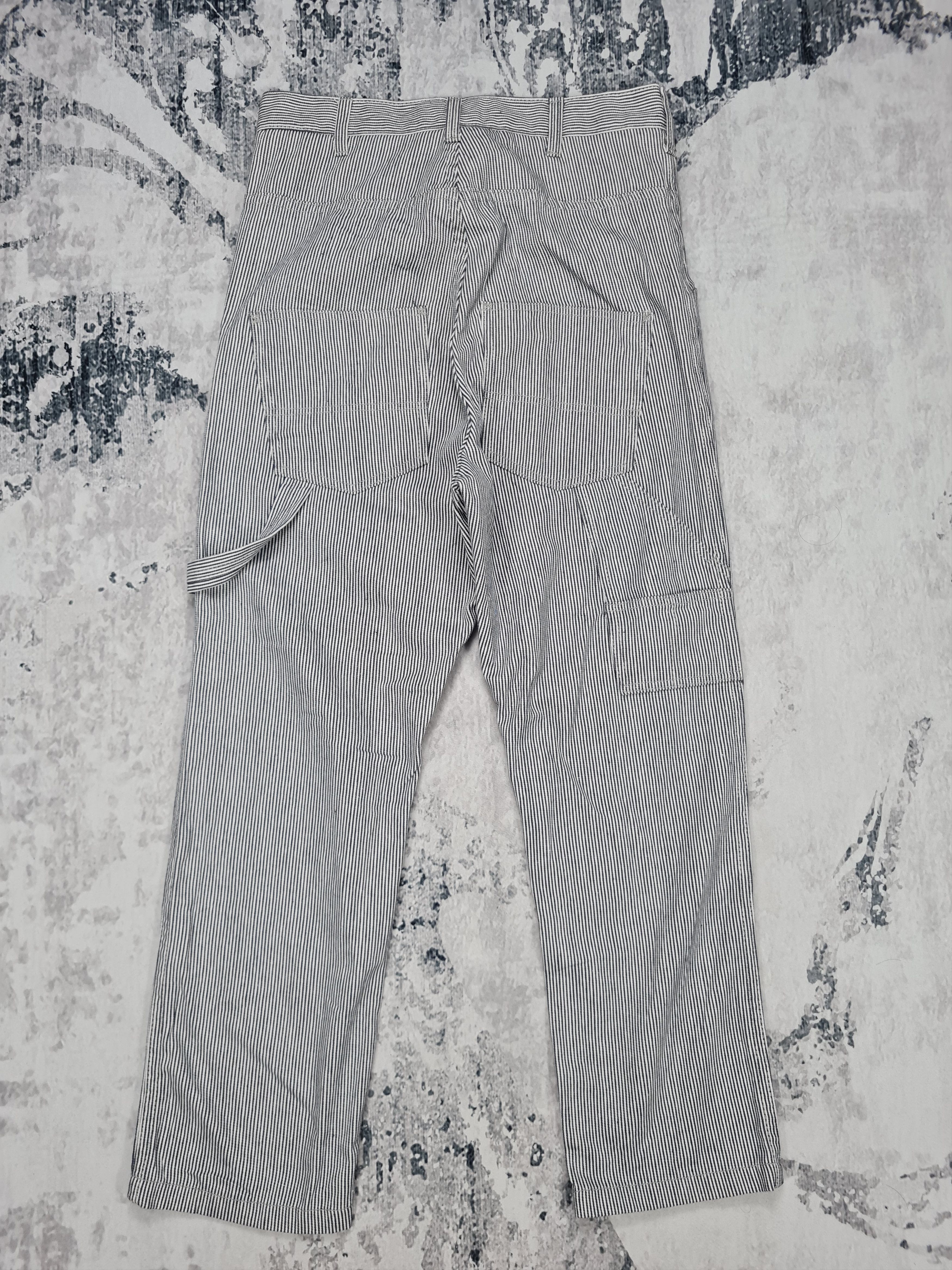 Japanese Brand JUNGLE STORM Baggy Long Rise Striped Workwear 32x26 JB0037 Size US 32 / EU 48 - 1 Thumbnail