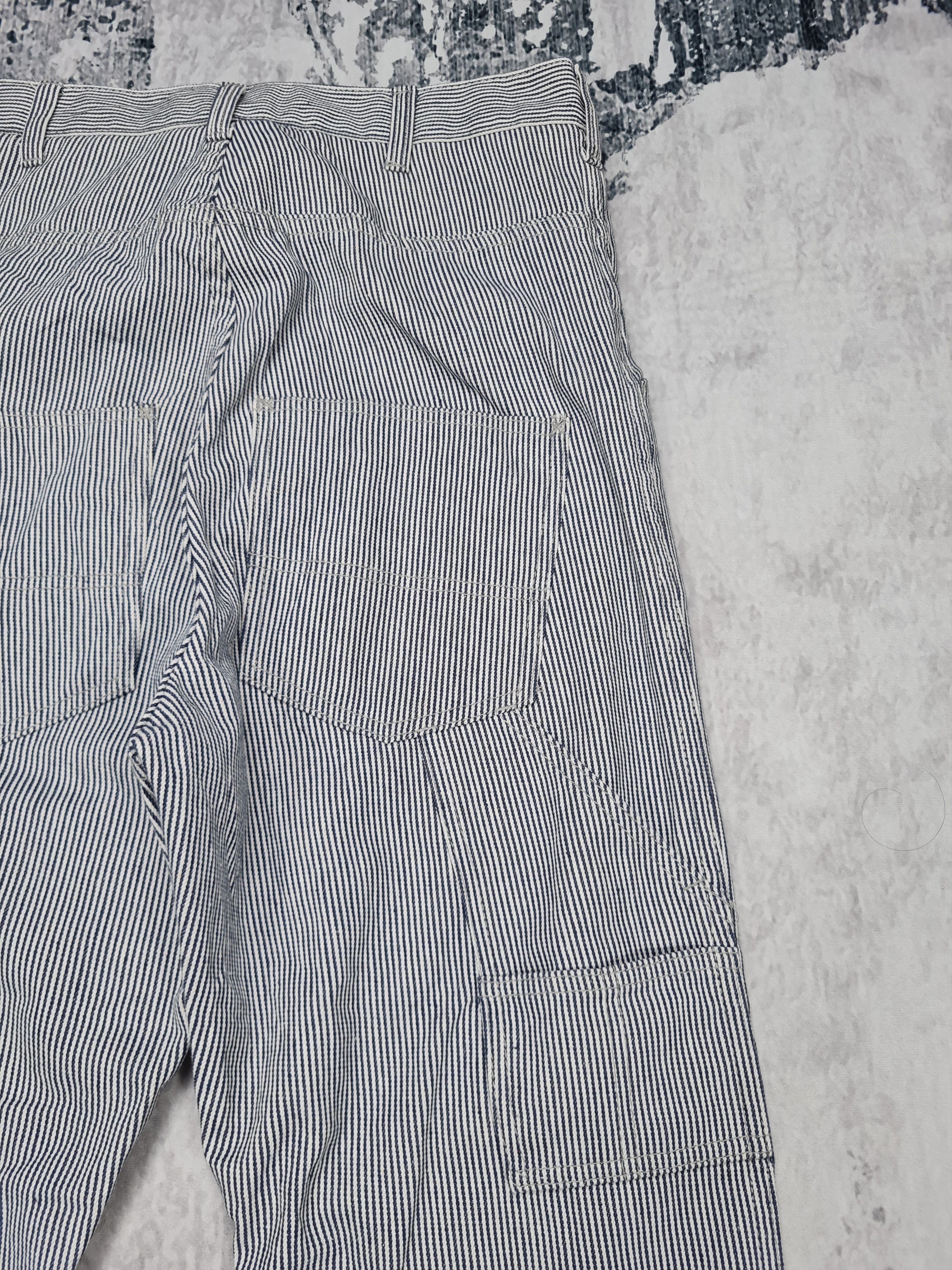 Japanese Brand JUNGLE STORM Baggy Long Rise Striped Workwear 32x26 JB0037 Size US 32 / EU 48 - 5 Thumbnail