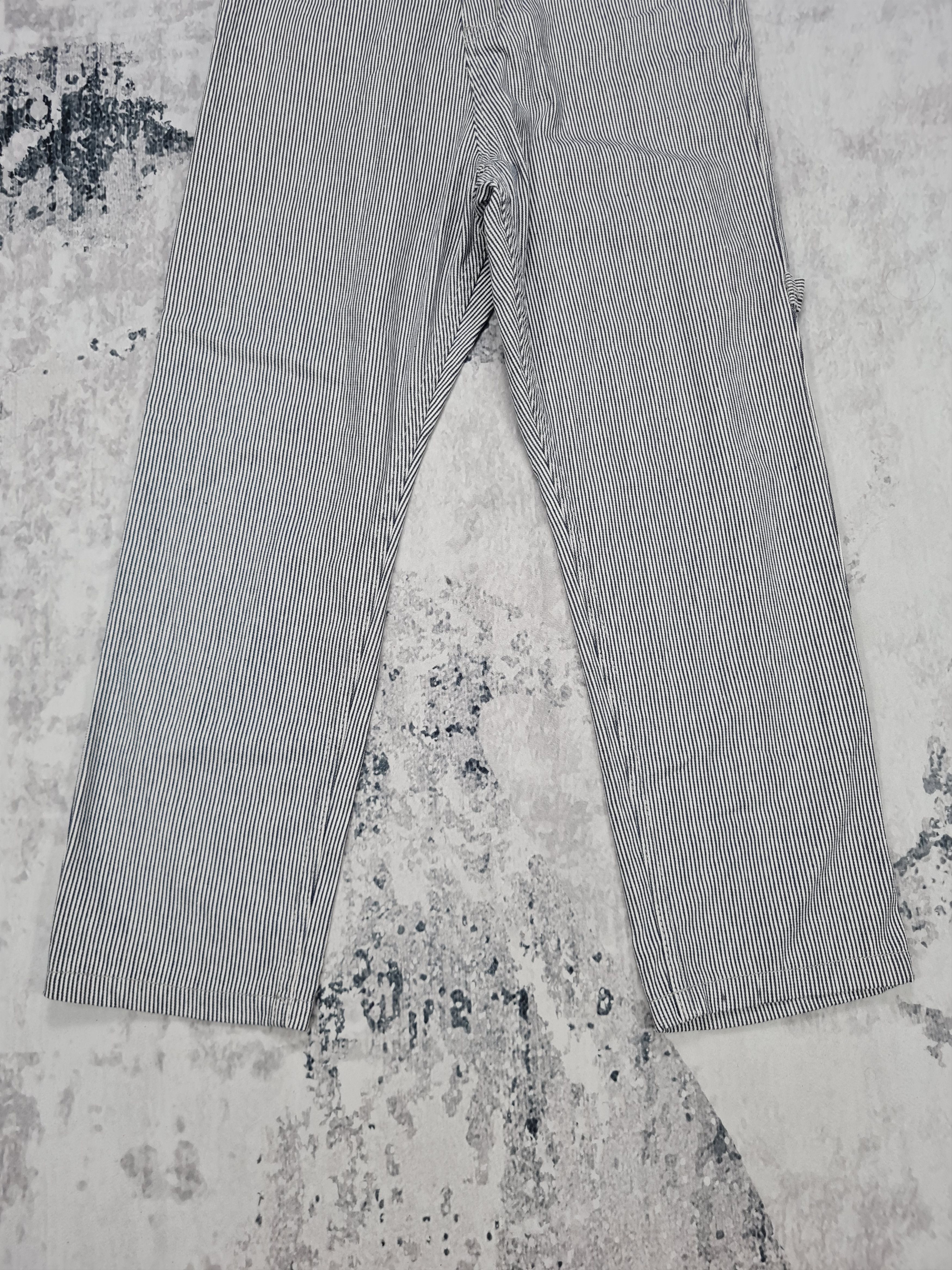 Japanese Brand JUNGLE STORM Baggy Long Rise Striped Workwear 32x26 JB0037 Size US 32 / EU 48 - 3 Thumbnail