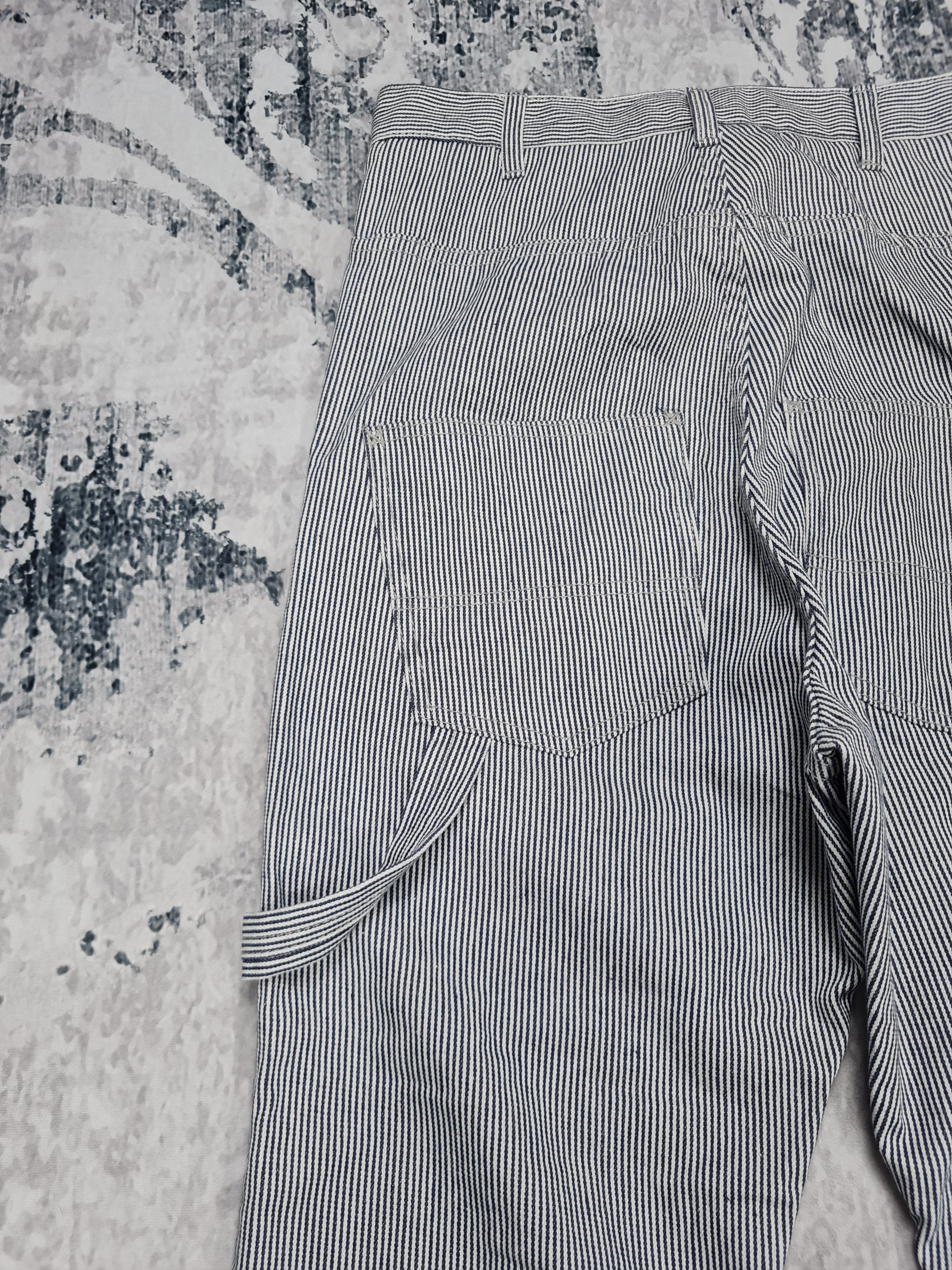 Japanese Brand JUNGLE STORM Baggy Long Rise Striped Workwear 32x26 JB0037 Size US 32 / EU 48 - 6 Thumbnail