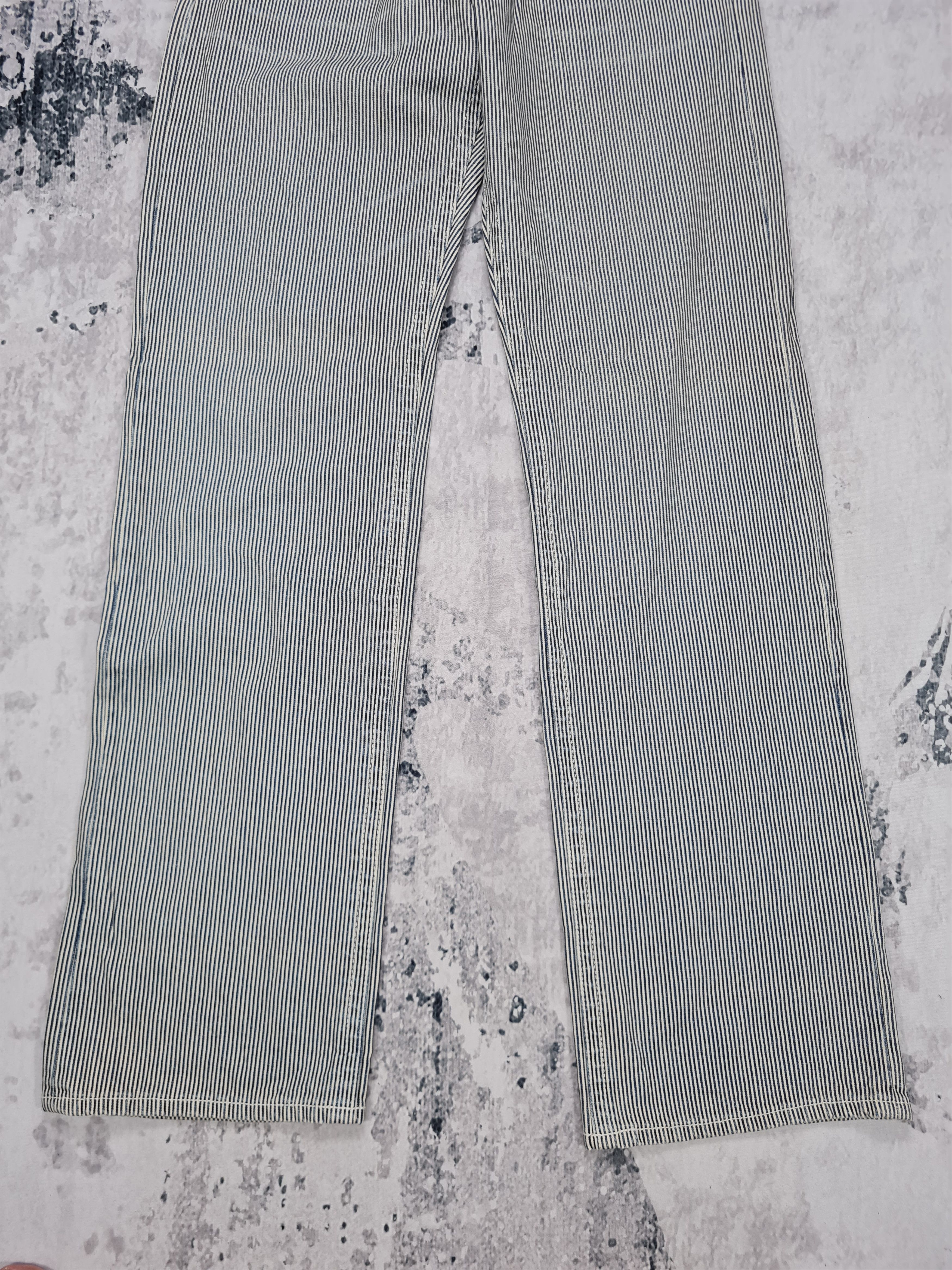 Japanese Brand UNIQLO Striped Hickory Flare Workwear Pant 30x34.5 JB0008 Size US 30 / EU 46 - 3 Thumbnail