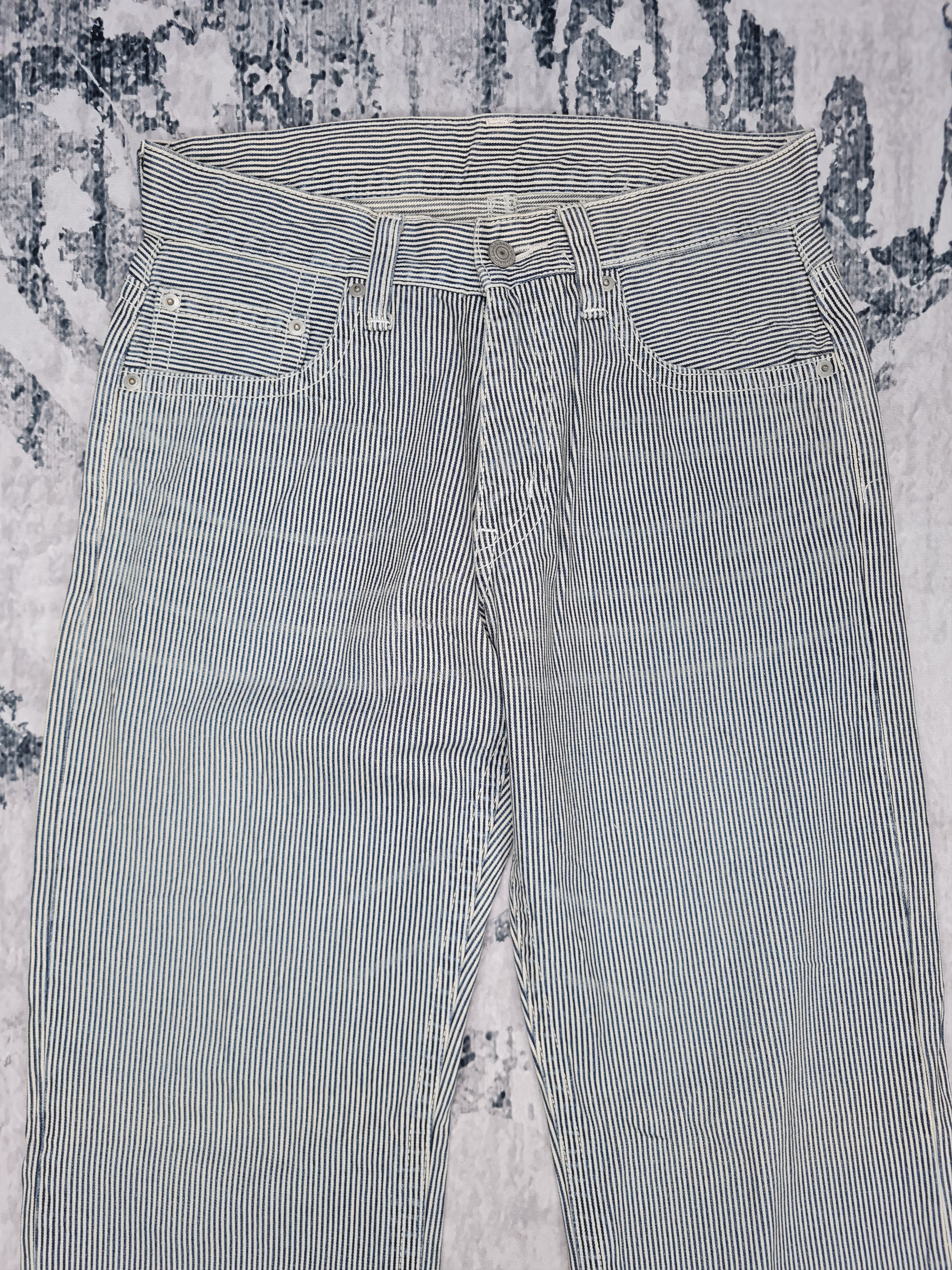 Japanese Brand UNIQLO Striped Hickory Flare Workwear Pant 30x34.5 JB0008 Size US 30 / EU 46 - 4 Thumbnail