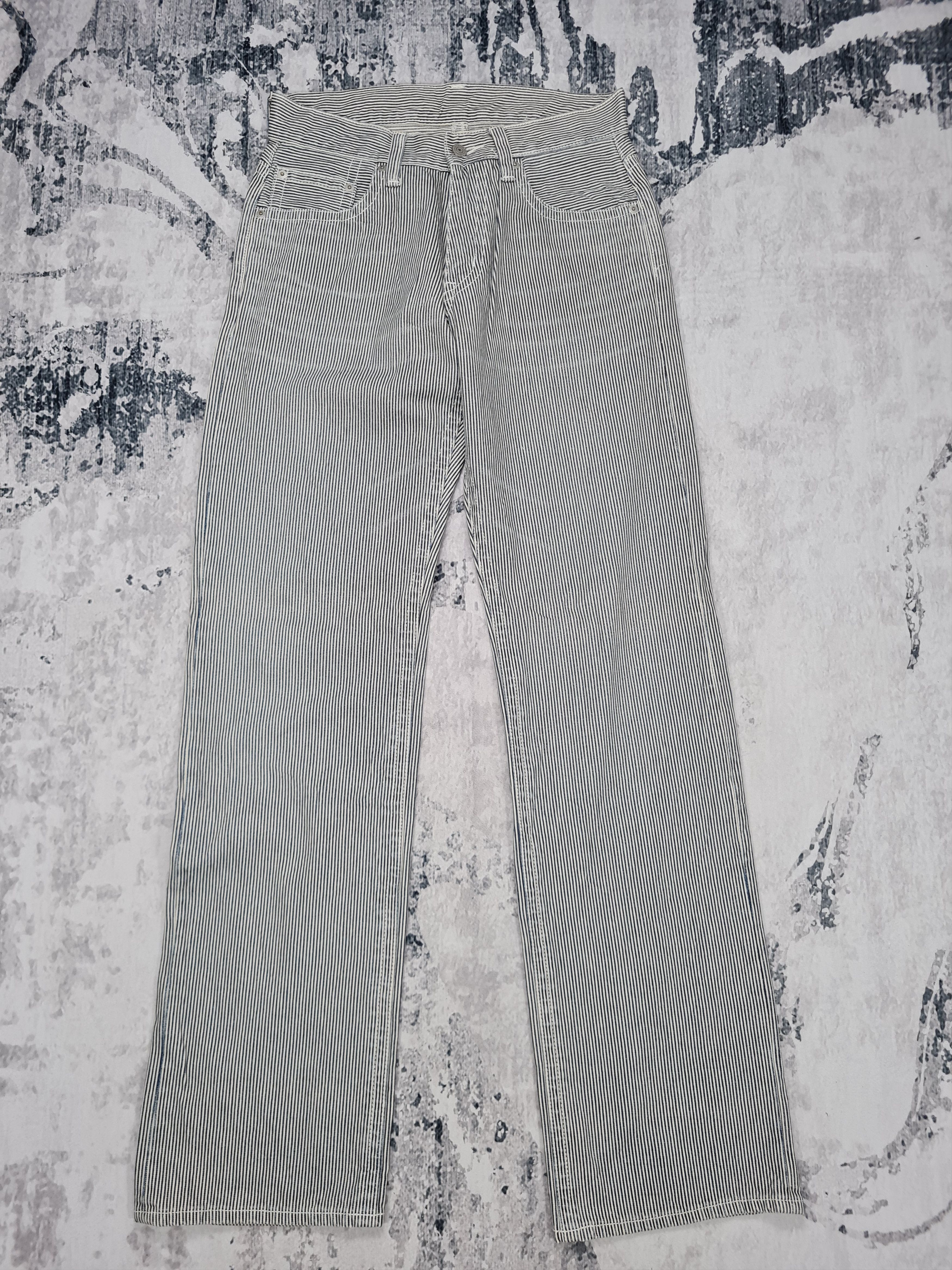 Japanese Brand UNIQLO Striped Hickory Flare Workwear Pant 30x34.5 JB0008 Size US 30 / EU 46 - 1 Thumbnail