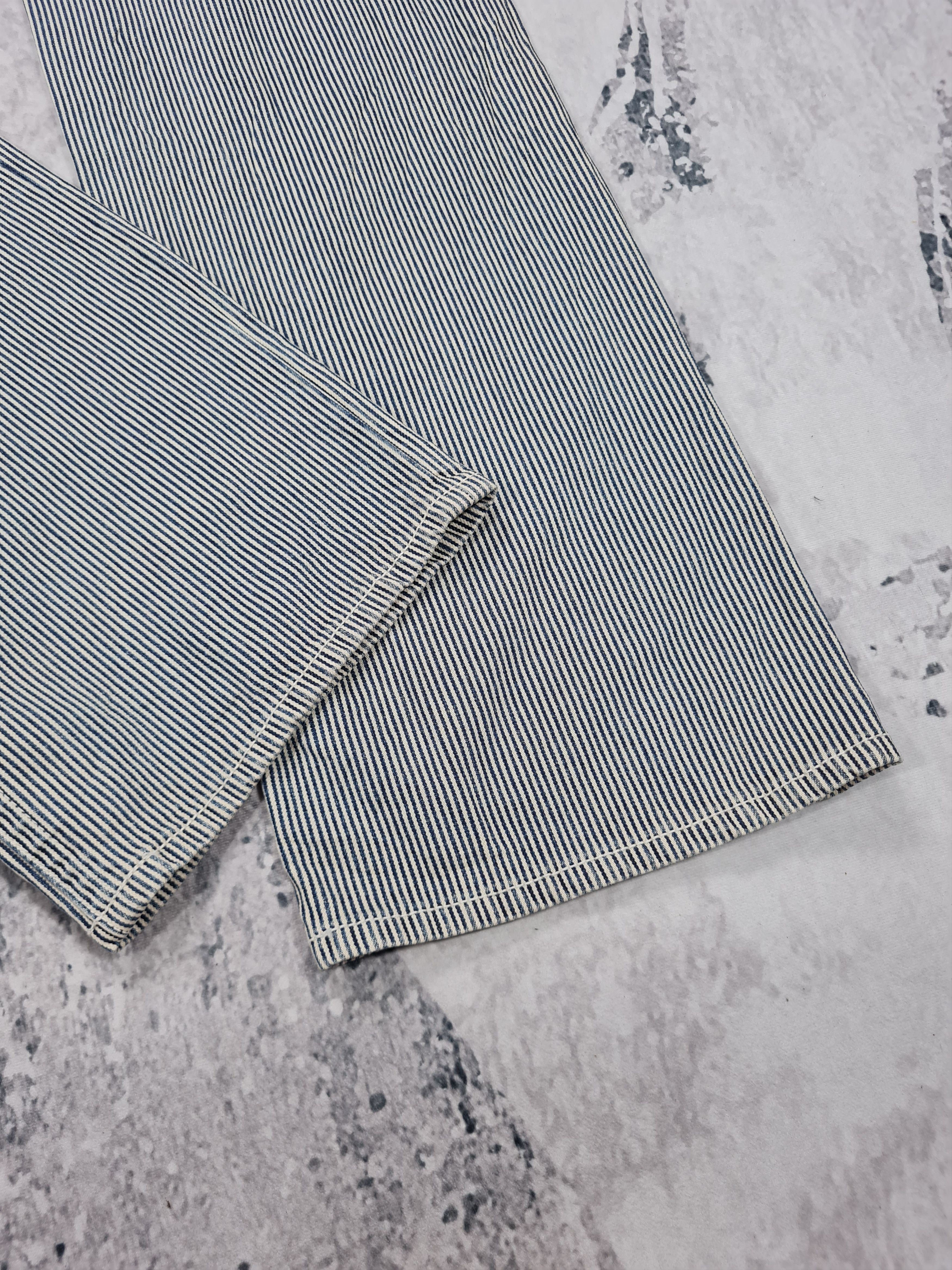 Japanese Brand UNIQLO Striped Hickory Flare Workwear Pant 30x34.5 JB0008 Size US 30 / EU 46 - 6 Thumbnail
