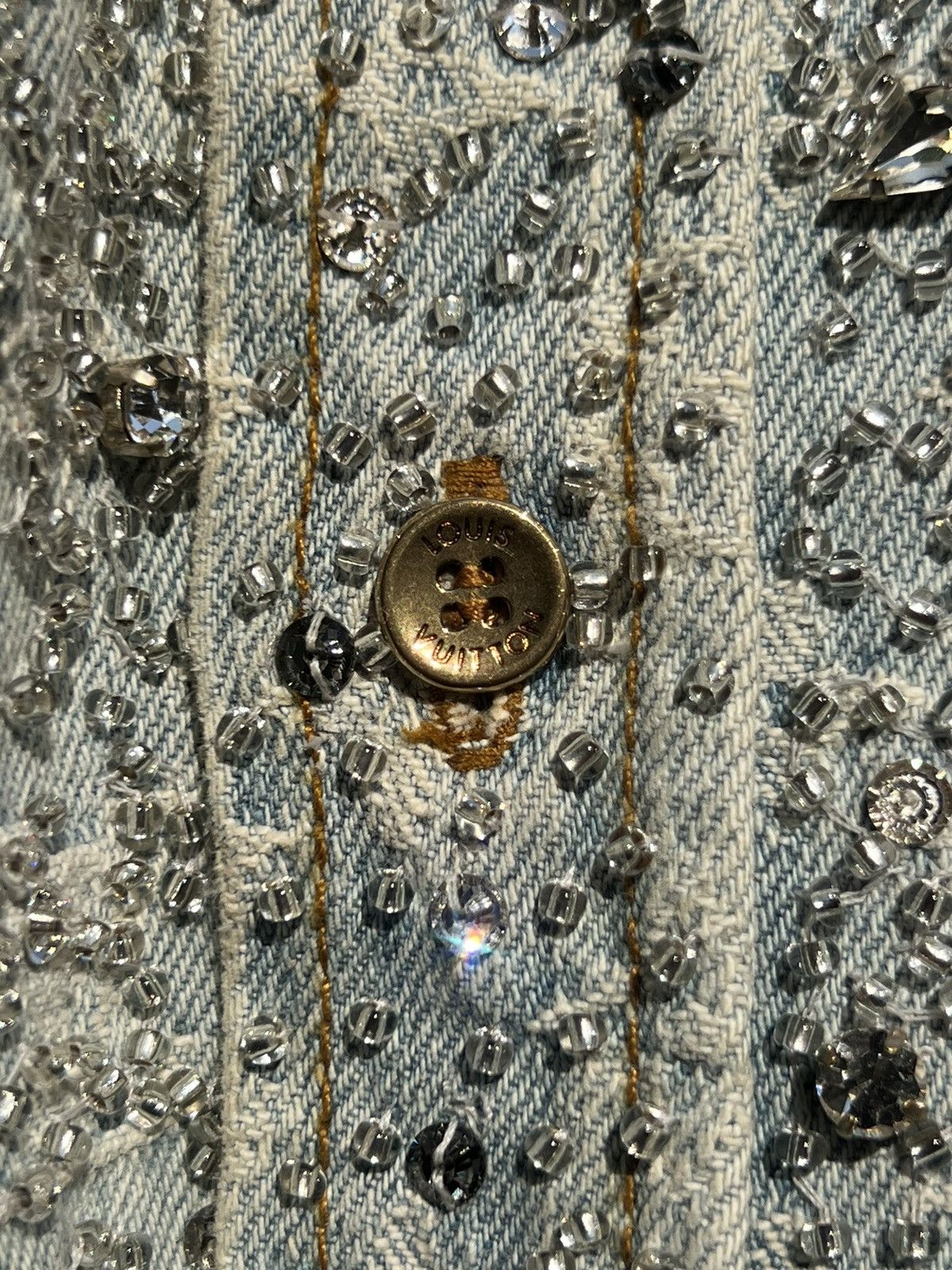Louis Vuitton 💥Super Rare Louis Vuitton Virgil Collection Swarovski Shirts Size US L / EU 52-54 / 3 - 6 Thumbnail