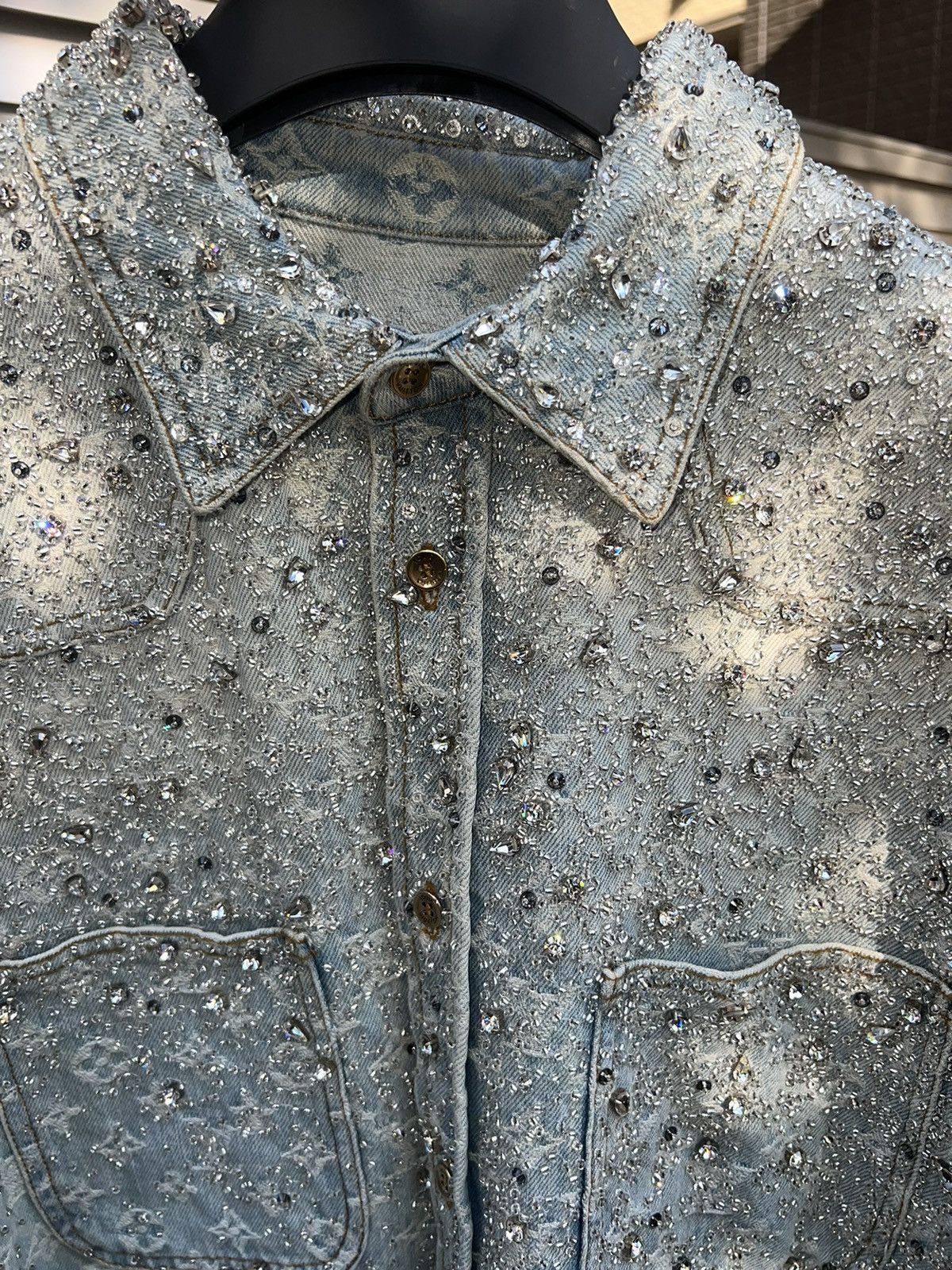 Louis Vuitton 💥Super Rare Louis Vuitton Virgil Collection Swarovski Shirts Size US L / EU 52-54 / 3 - 4 Thumbnail