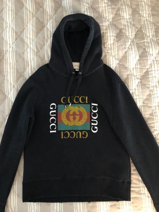 Gucci vintage best sale logo hoodie