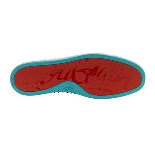 Christian Louboutin Aqua Blue Louis Orlato Spikes Sneakers Size 15.5/48.5 Size US 15 / EU 48 - 5 Thumbnail