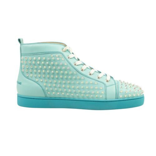 Christian Louboutin Aqua Blue Louis Orlato Spikes Sneakers Size 15.5/48.5 Size US 15 / EU 48 - 3 Thumbnail