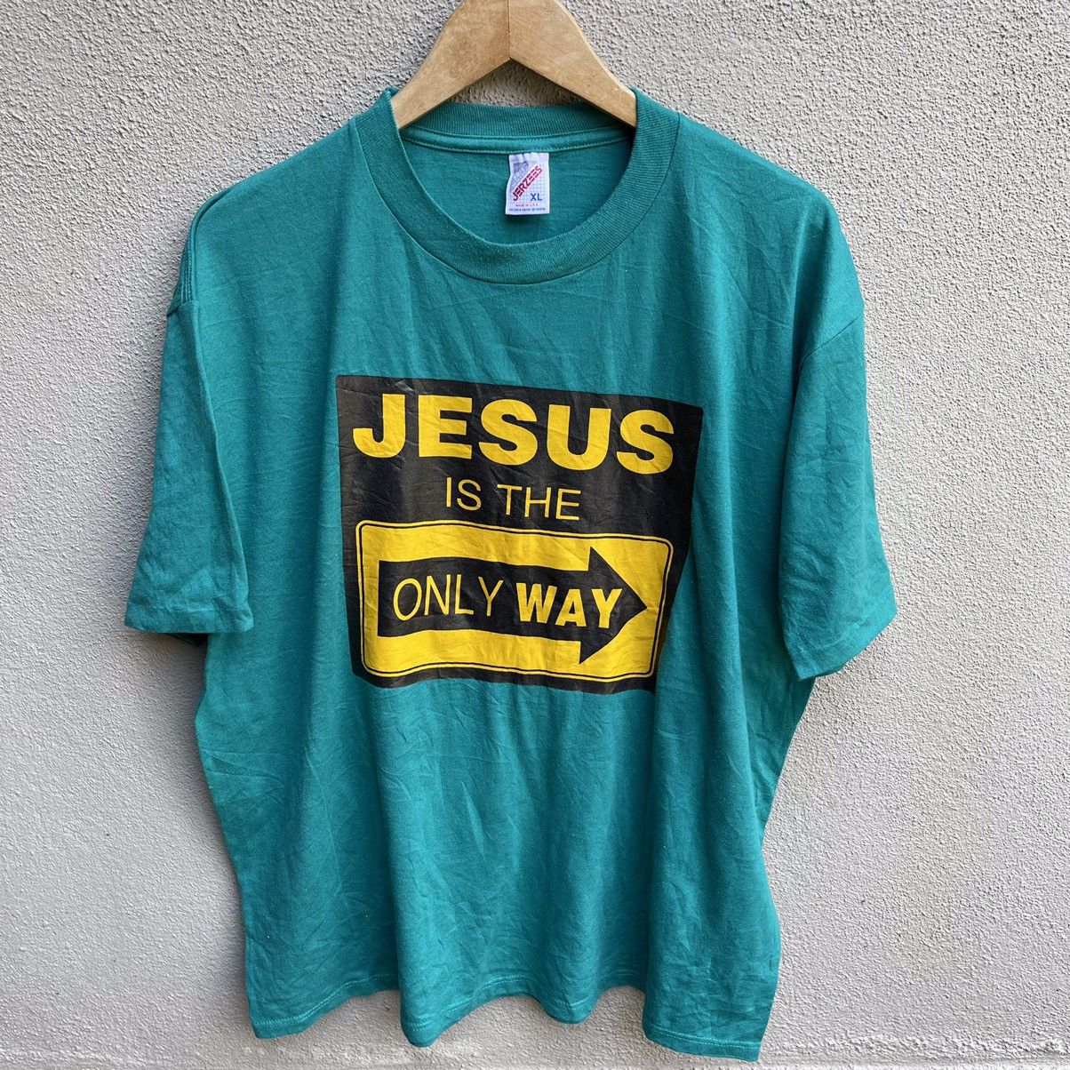 Vintage Vintage JESUS tee god wording Size US XL / EU 56 / 4 - 2 Thumbnail