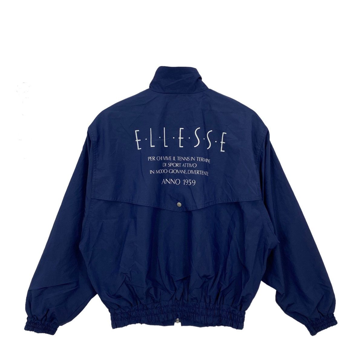 Ellesse Vintage 90s ELLESSE ANNO 1959 Navy Bomber Jacket Size US L / EU 52-54 / 3 - 1 Thumbnail